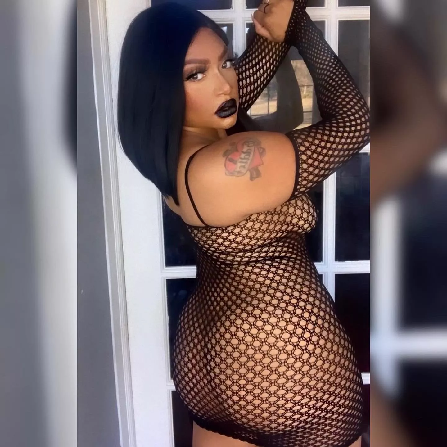 Nothing screams bad girl like a fishnet dress😈🖤what do you think? posted by ItsJuicyJulia