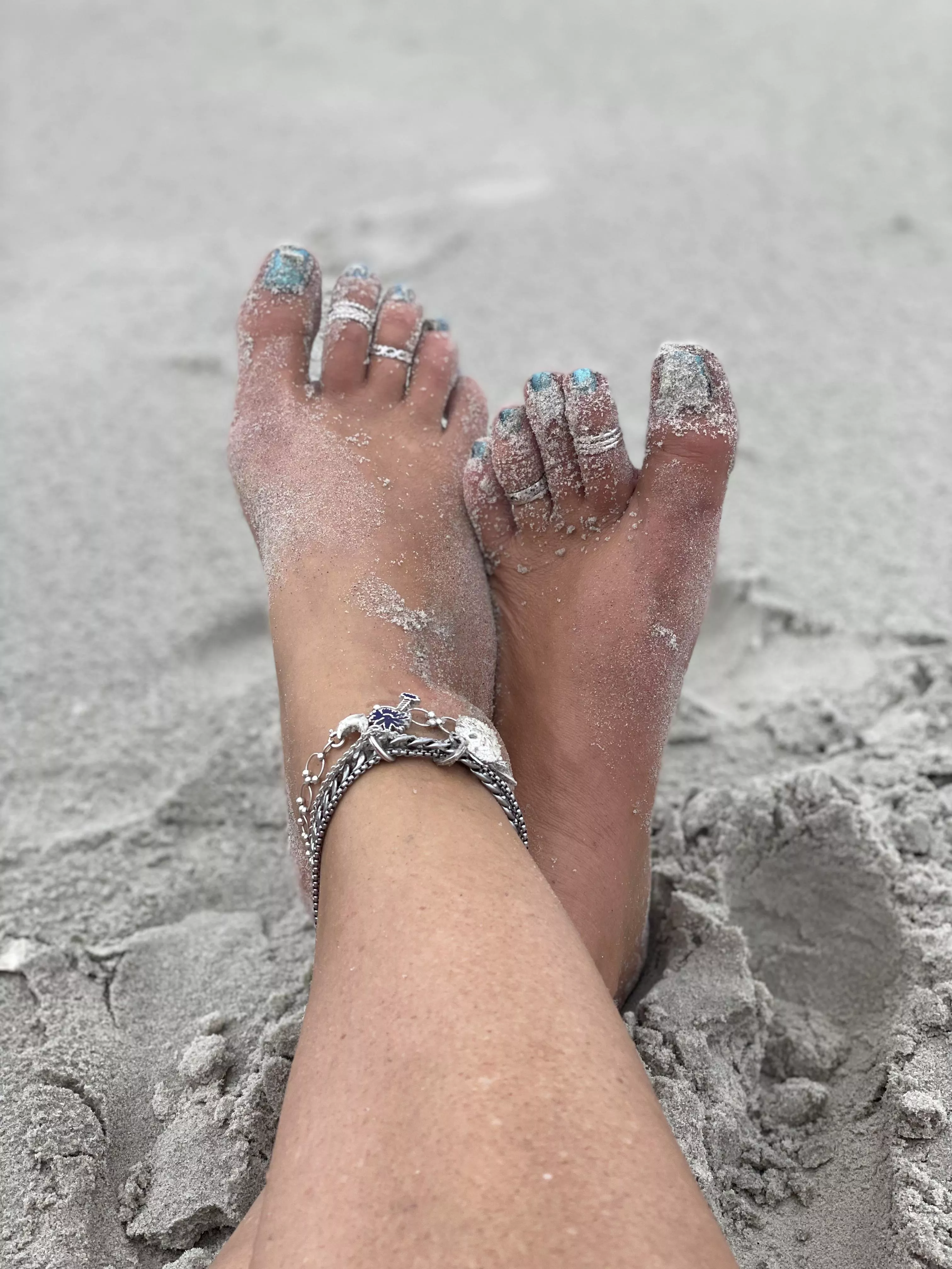 Now and again, I think about an old boyfriend that took the sand off my feet and toes. Little did I know then compared to now….😳😉 posted by CrazyBiCoupleMW