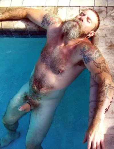 [NSFW: Full Nudity] A Viking relaxing in the pool. posted by VikingsThrall