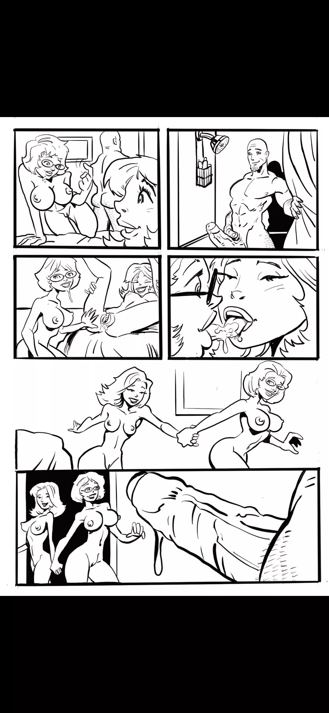 NSFW...An inked page of new comic I’m working on ... I’d love to see it in 8muses someday... any idea how to submit posted by Inkerboy88