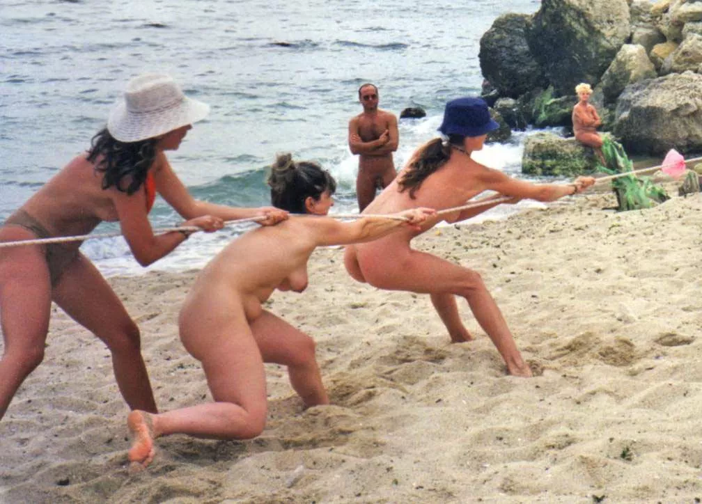 Nude beach olympics (Plage de Lacanau, France) posted by NaturistPictures