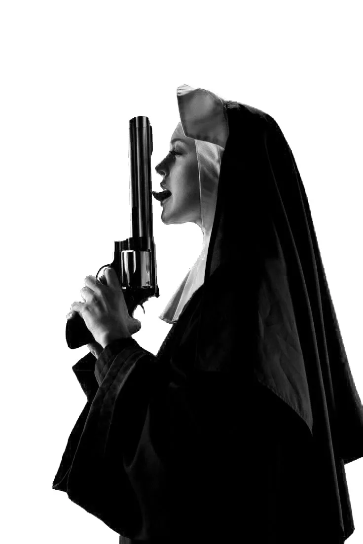 Nun with a Gun posted by spatterday