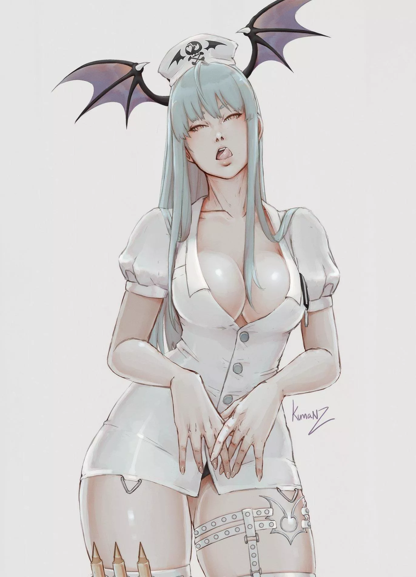 Nurse Morrigan (Kumanzart) [Dark Stalkers] posted by weeb10__