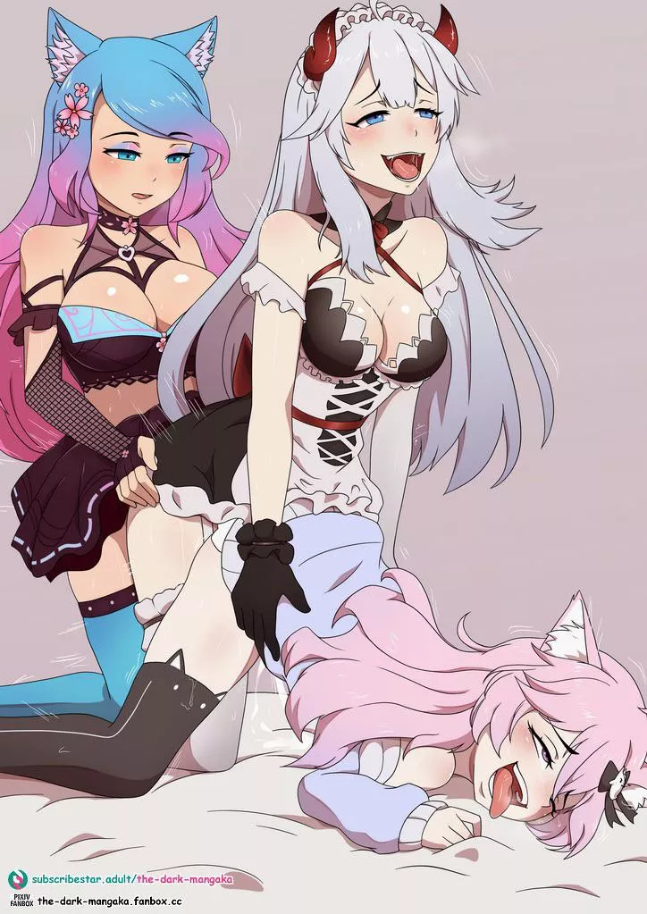 Nyanners, Silvervale, and Veibae go Sicko Mode on each otherâ€™s holes. (The-Dark-Mangaka) [VShojo] posted by PunishedWizzrobe