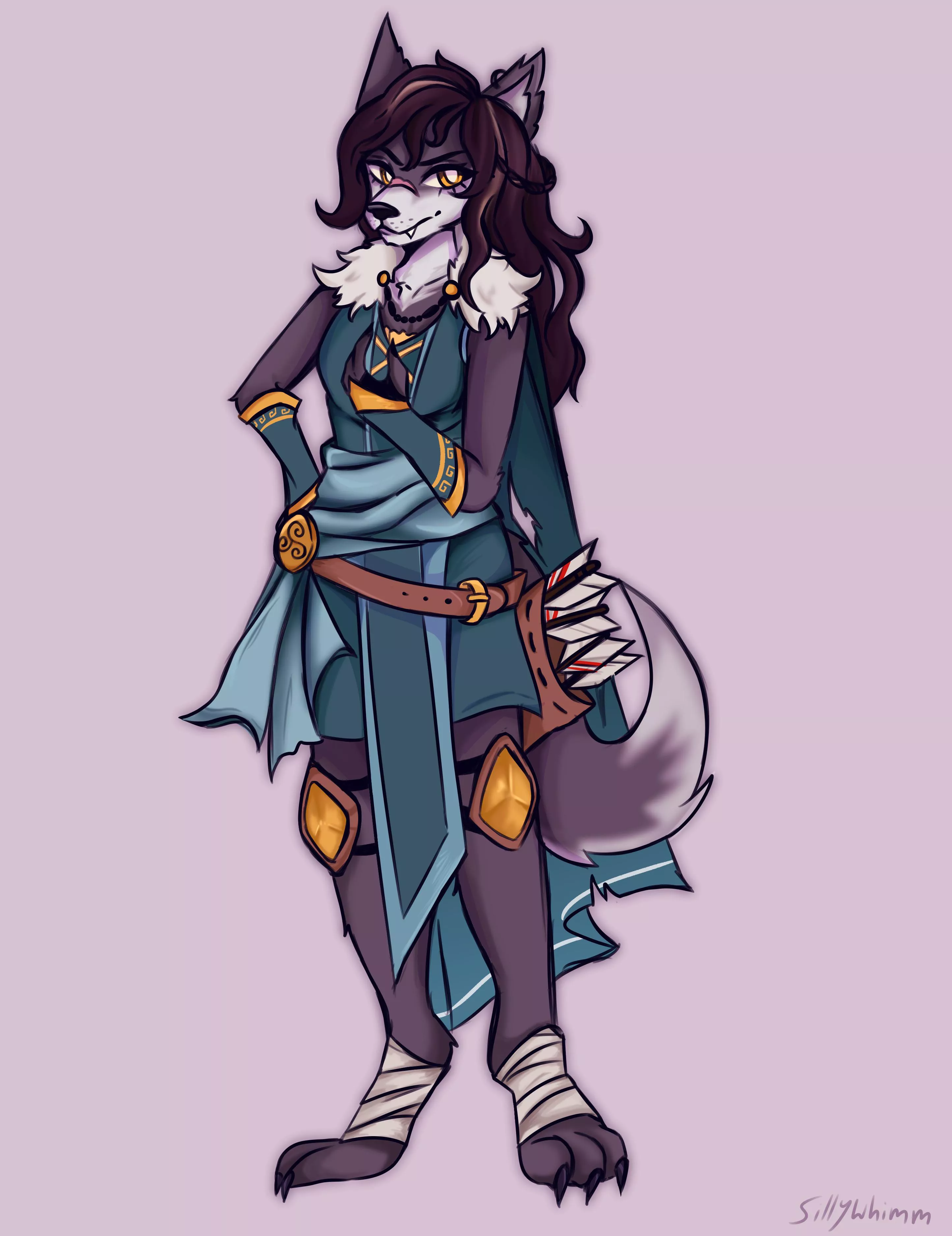 [OC] Archery Wolf (@sillywhimm on Twitter!) posted by sillywhimm