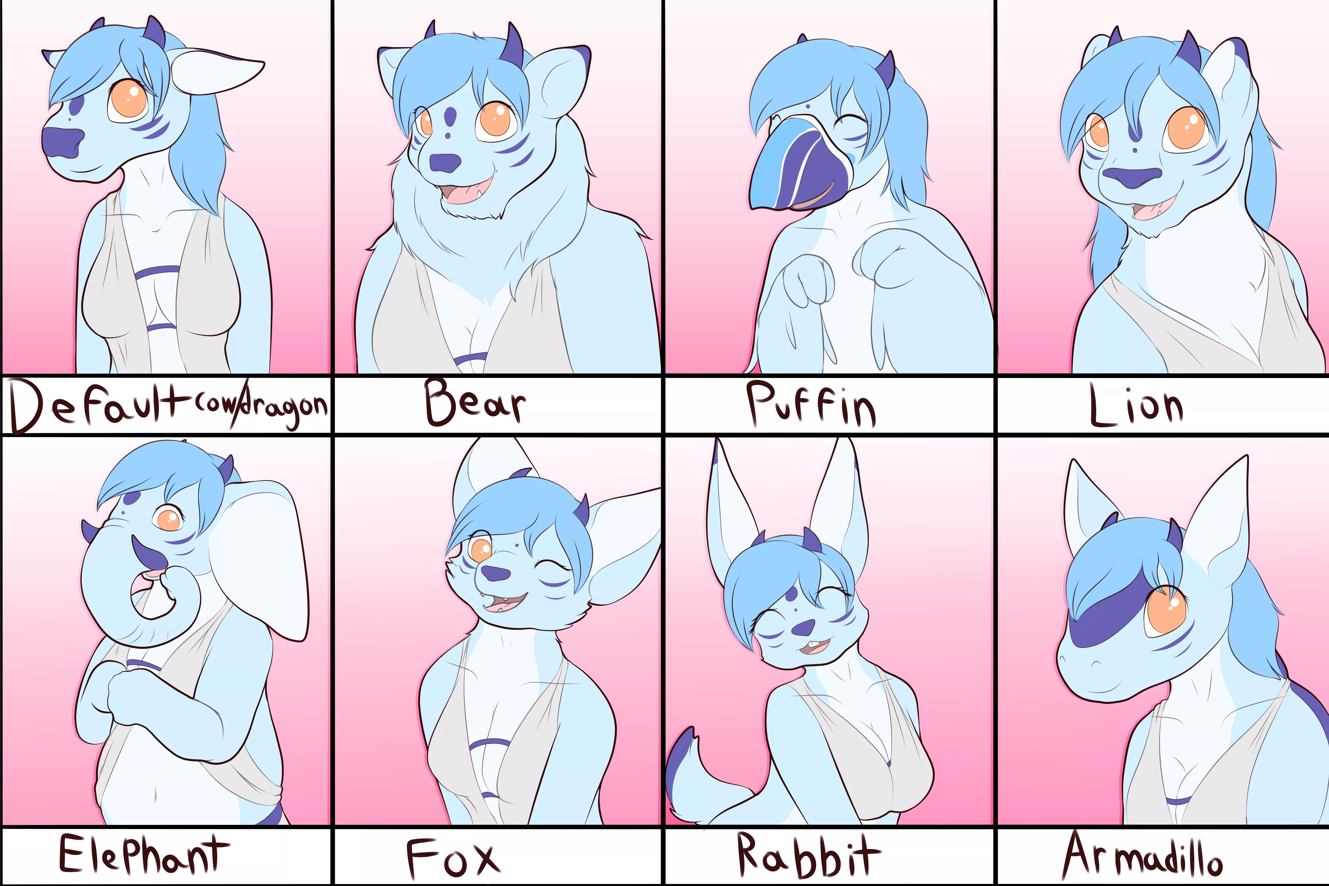 [OC] Drawing my fursona as different species posted by Makuta_Servaela