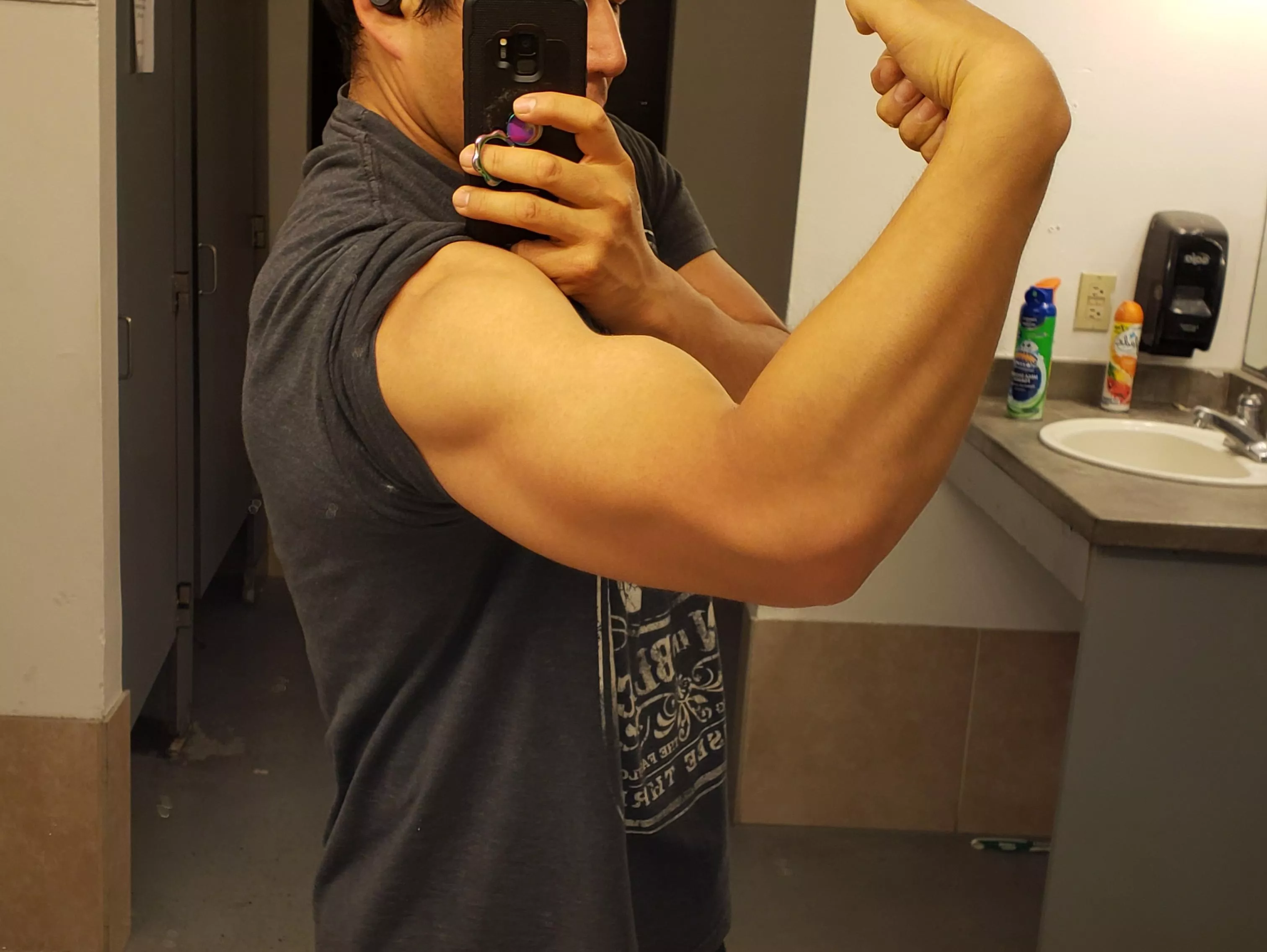 [OC] Got asked for another pic of my arms. Here's a quick flex. posted by [deleted]