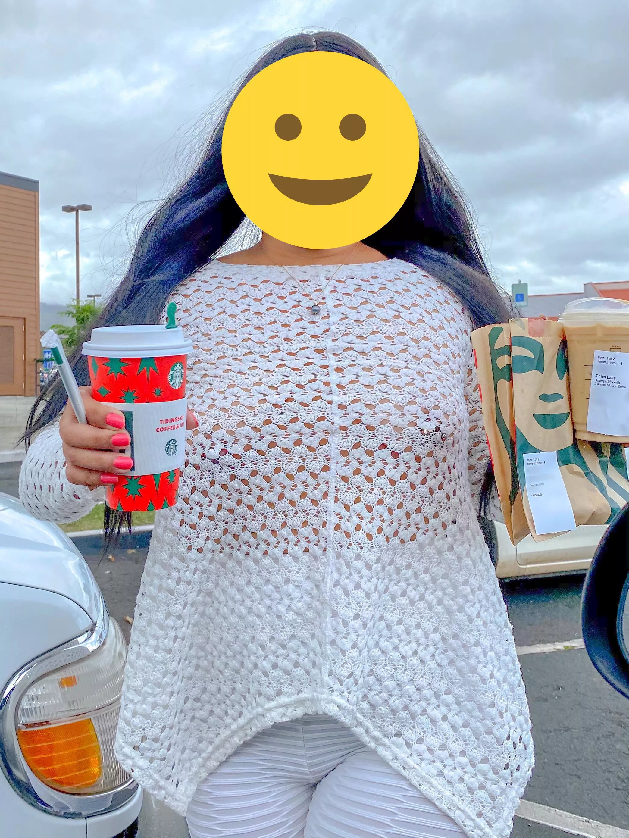 [OC] Here’s your coffee! Zoom to see my piercings. posted by coupleofpervs69