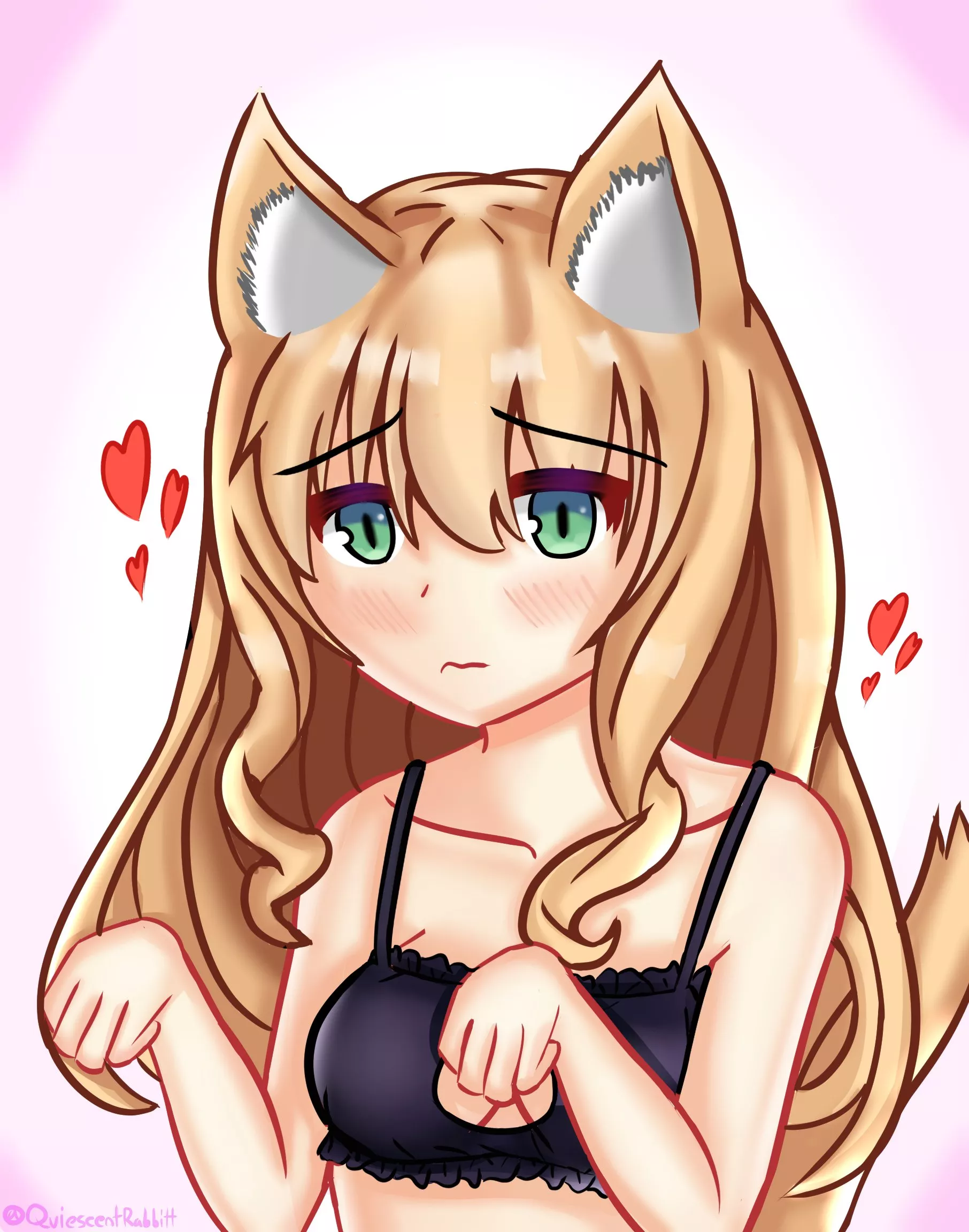 [OC] Maple in Neko Lingerie! posted by QuiescentRabbitt