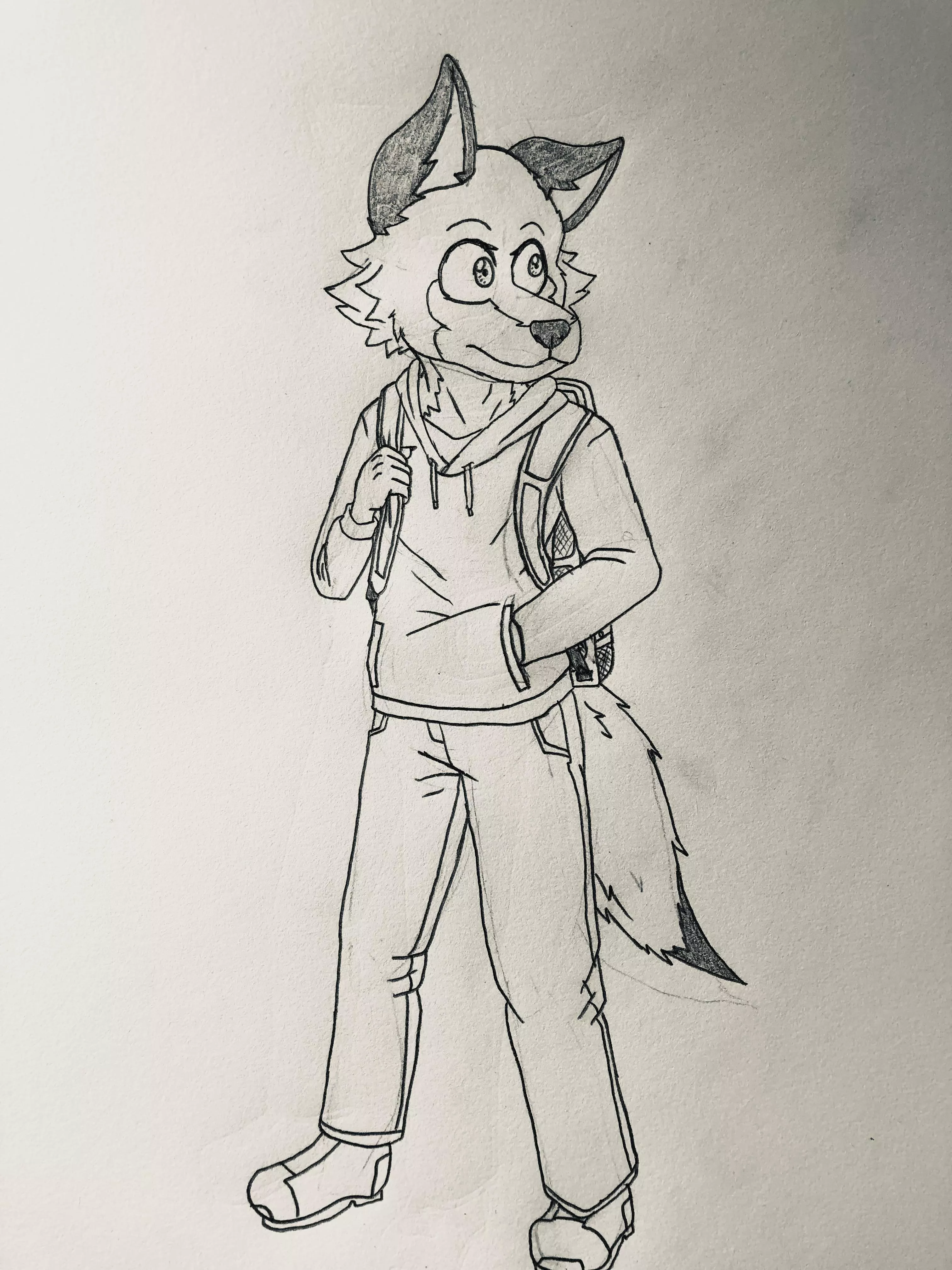 OC | My fursona (Pyle) who I drew during class. posted by OreoLegosi