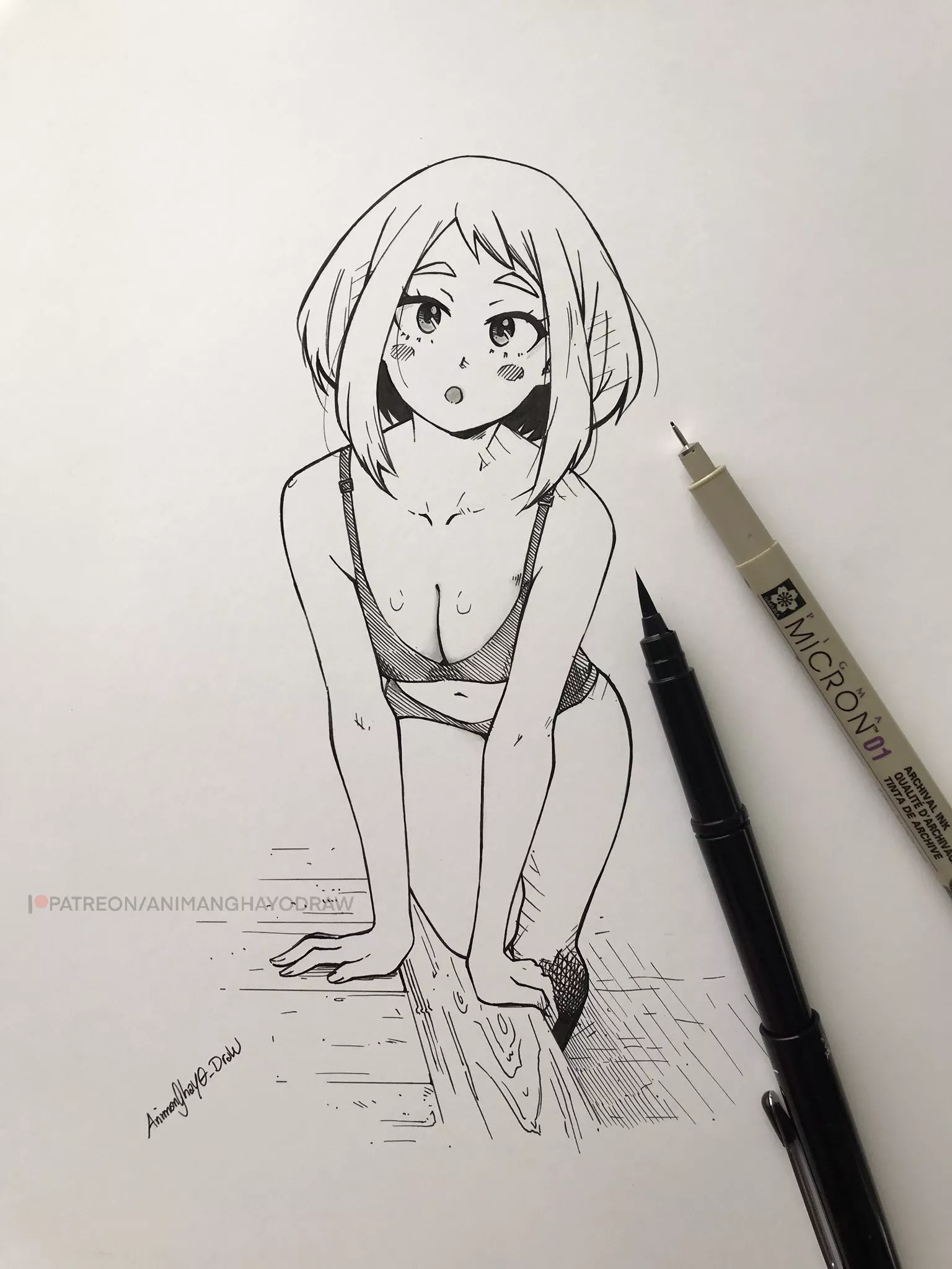 Ochako in underwear [Animanghayo_Draw] posted by AnotherHellCheese