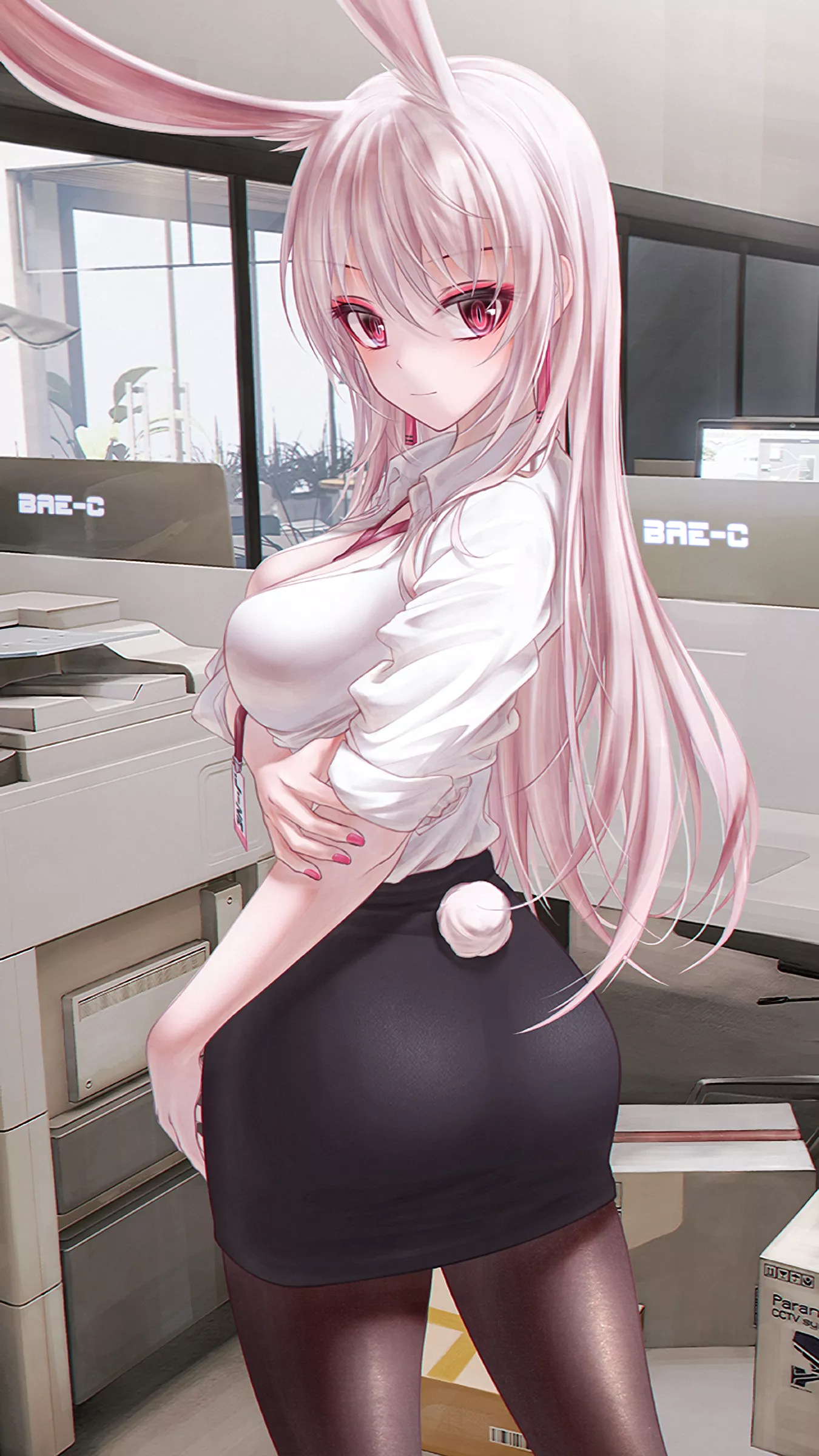 Office bunny [Original] posted by xSoulsaber