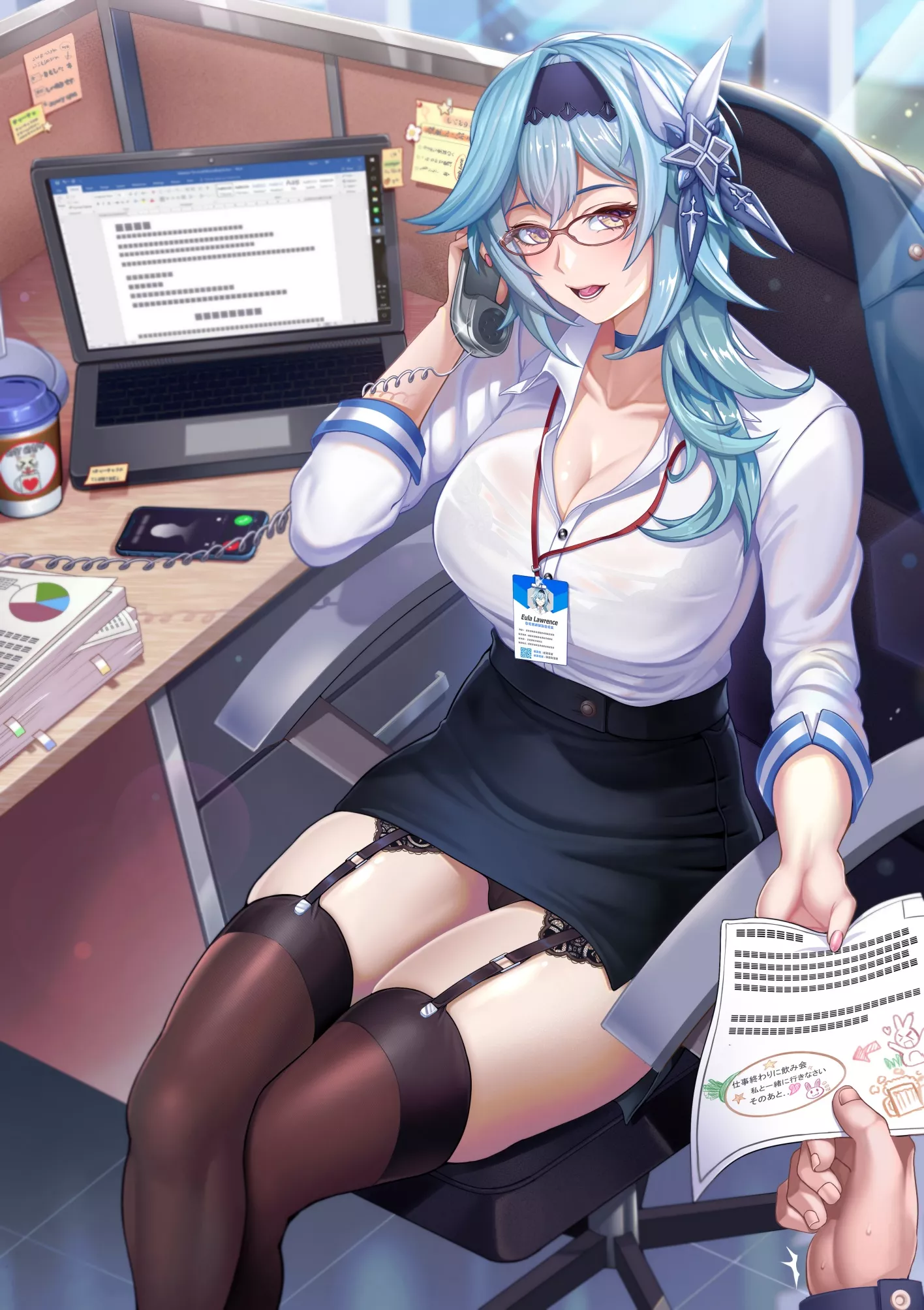 Office Lady Eula [Genshin Impact] posted by BloxXx09