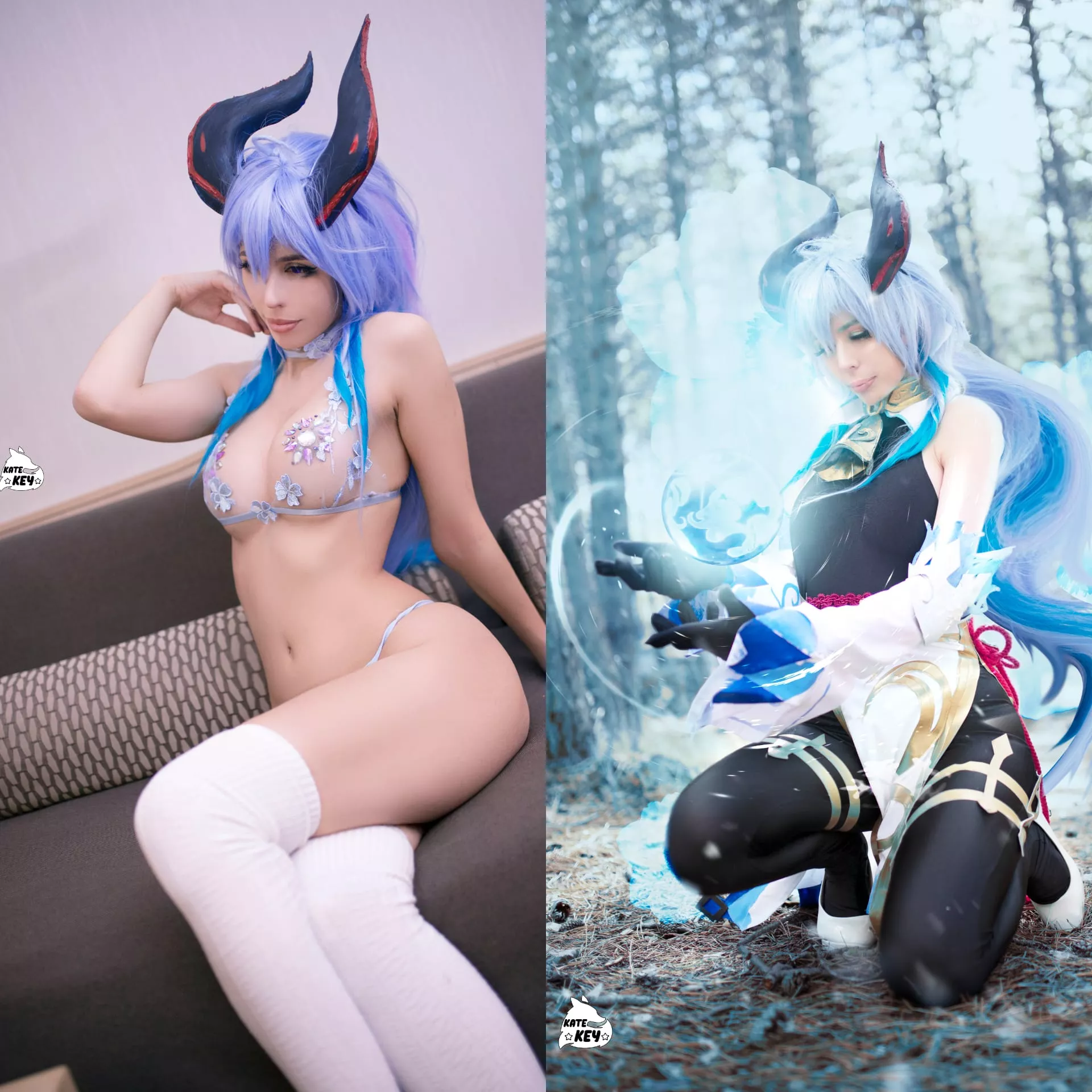 On// Off Ganyu cosplay from Genshin Impact by Kate Key posted by katekeycosplay