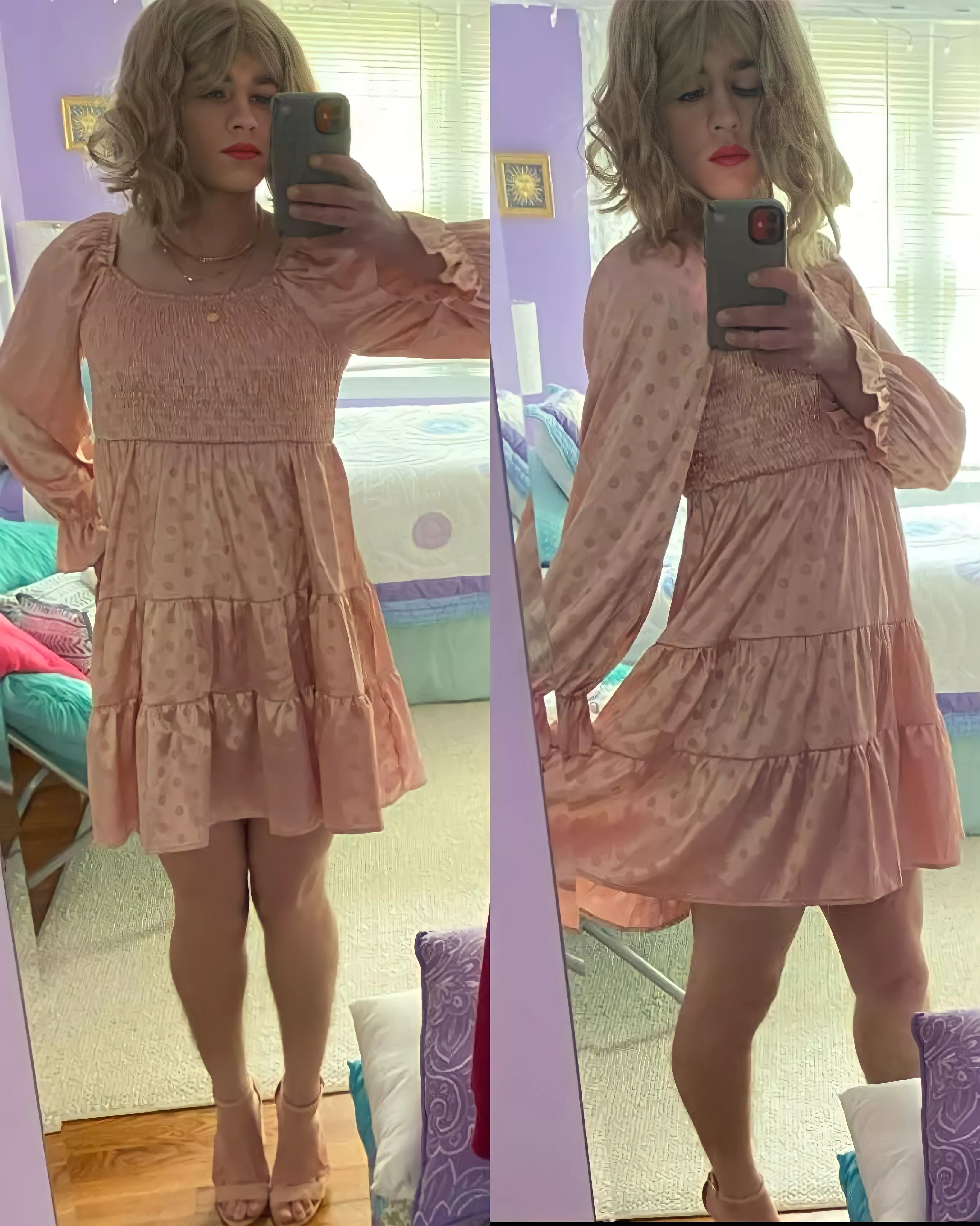 Once upon a Time this bitch that I enslaved a year ago used to wear joggers and a sweater on Saturdays, look at my enslaved sissy now 🤣dolled and in a dress 👗 on a Saturday 😉 posted by The_OG_DaddyDave