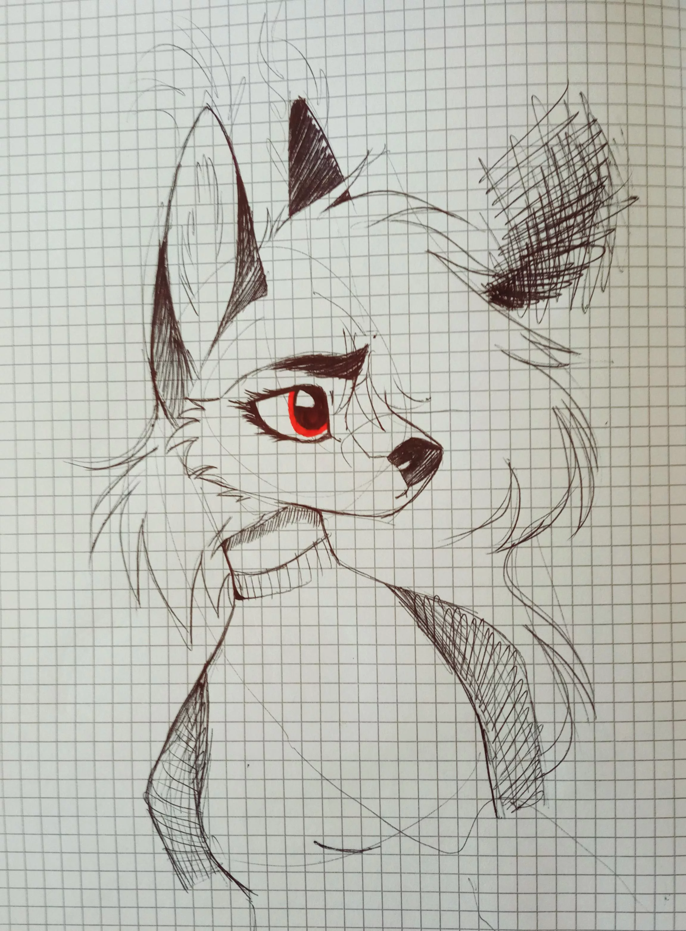 One angry foxgirl - art by me posted by animablu