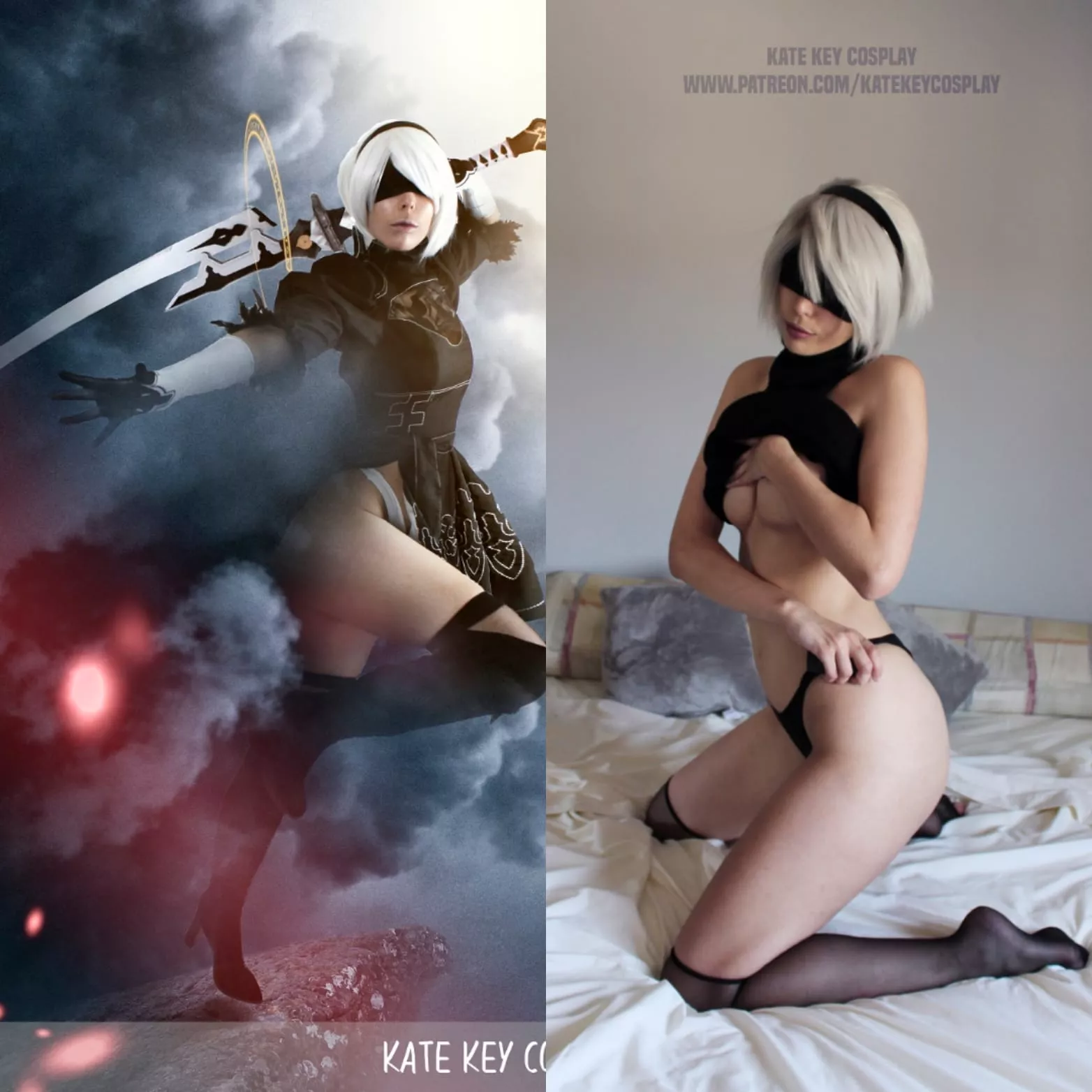 On/Off 2B from Nier Automata- by Kate Key (self) posted by katekeycosplay