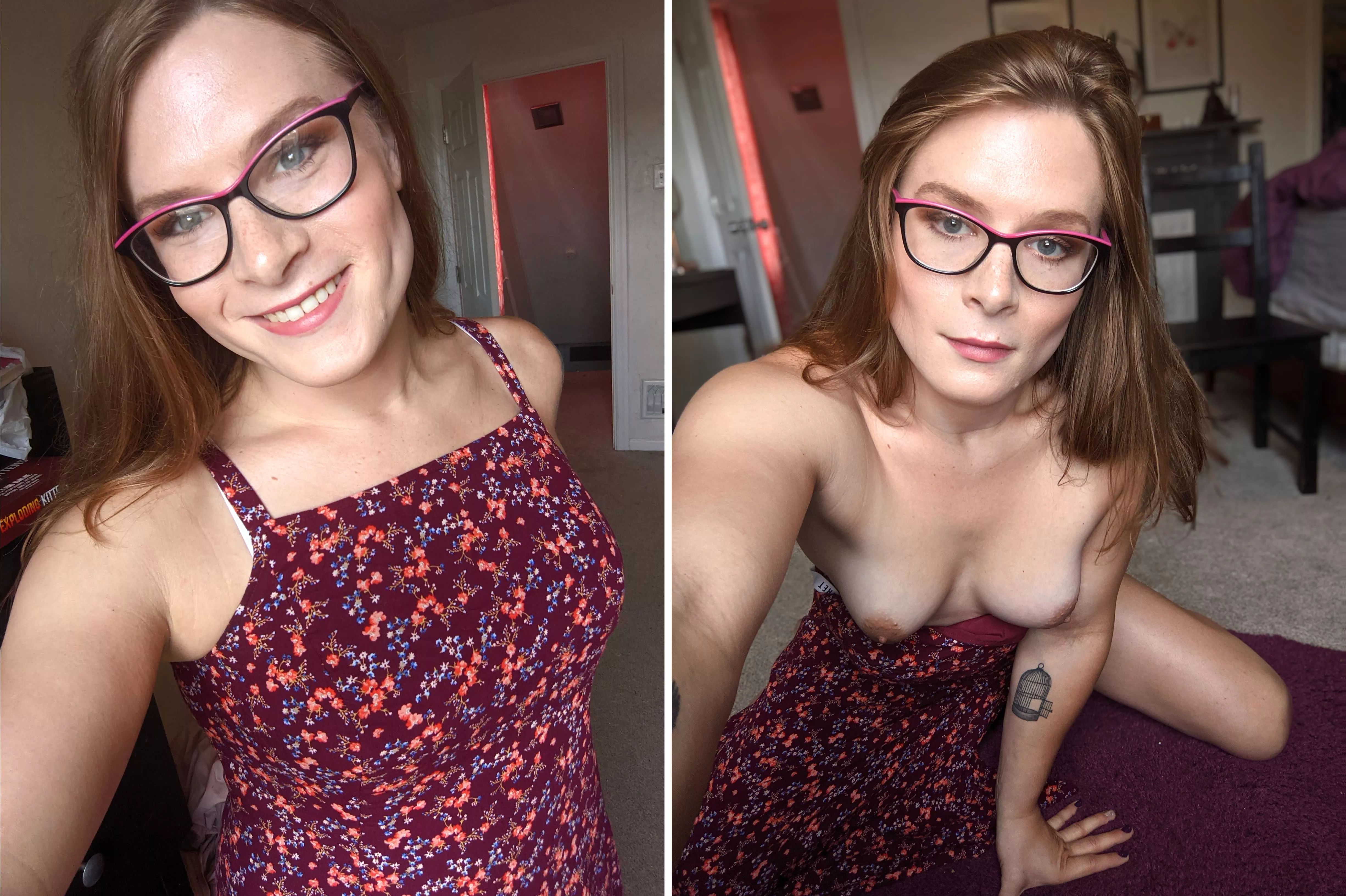 On/Off to show you how HUGE progesterone week makes my titties! Hope these perk up your day. ðŸ˜‰ posted by PM_MeYourSmallBoobs