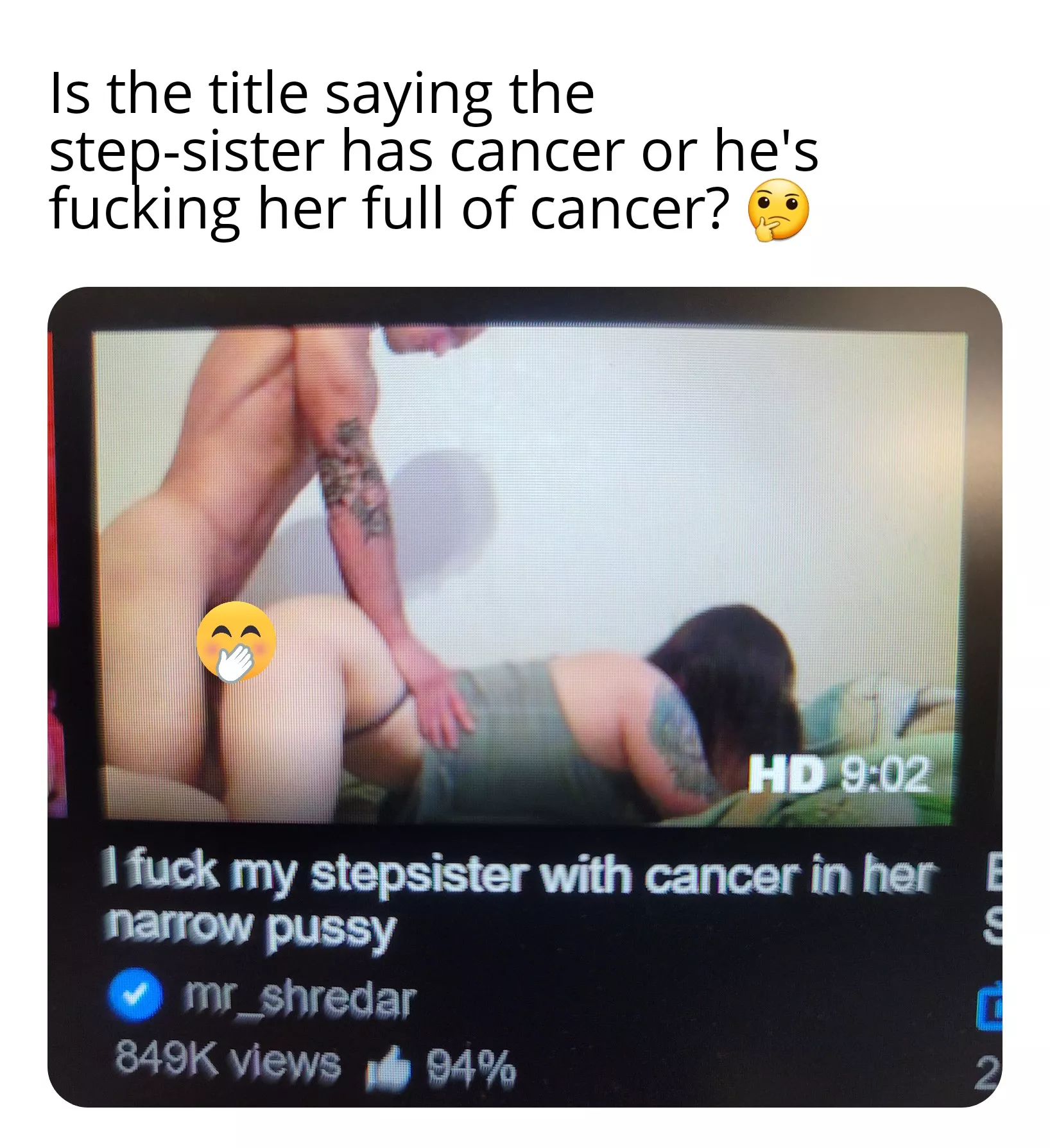 Or maybe his Dick's name is Cancer? posted by Multi_Blaze