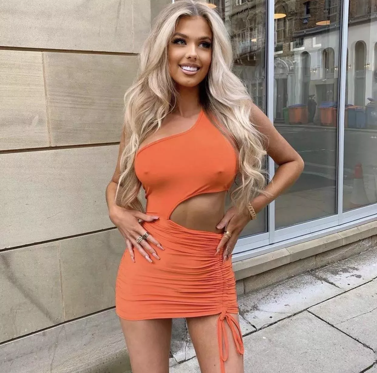 Orange dress posted by 88throwaway44