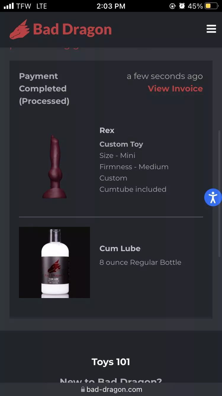 Ordered my first BD. Mini Rex with cumtube in merlot I’m so excited posted by Jinx_4