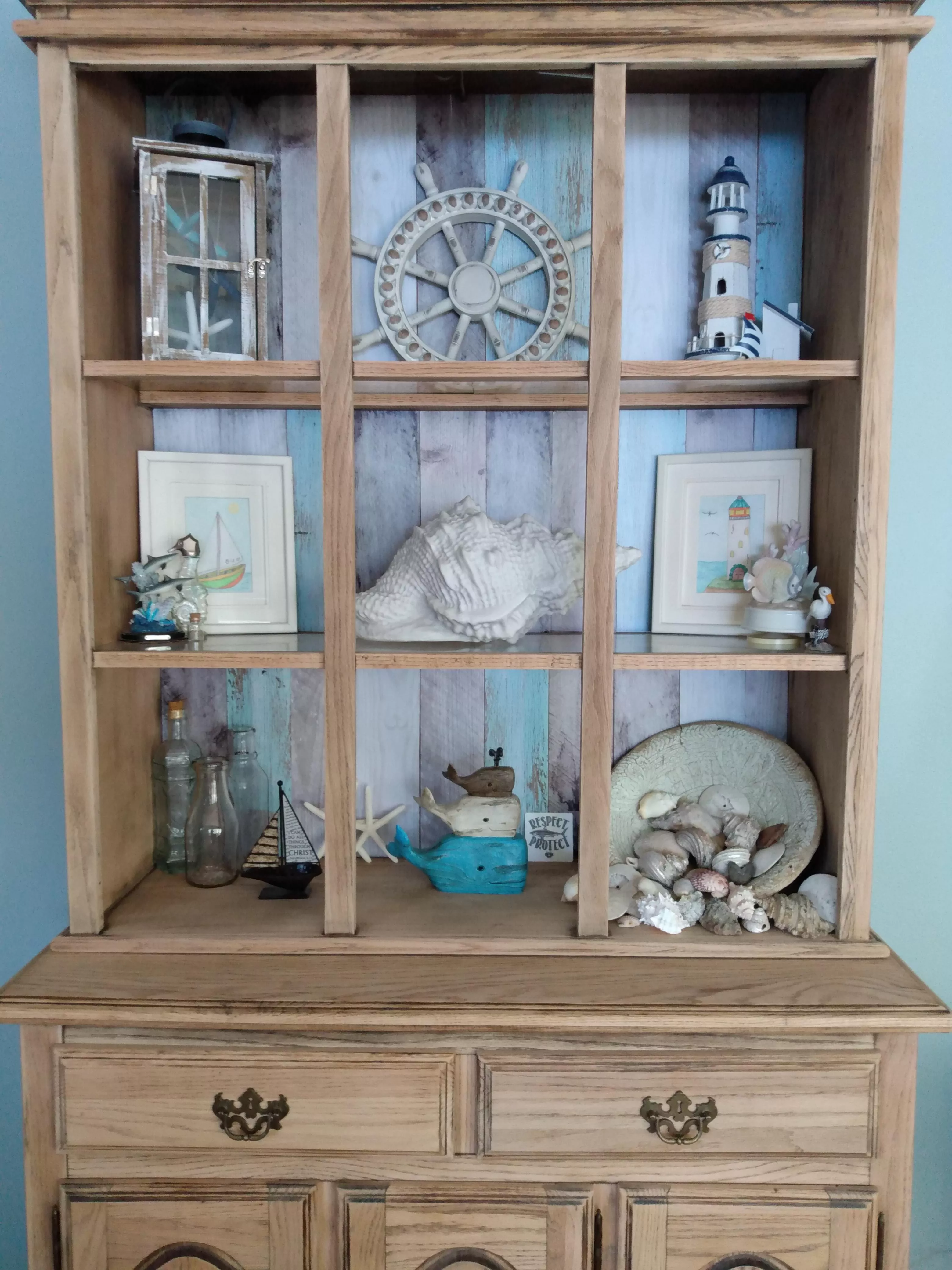 Our beach-themed hutch is coming along great! posted by unicorn_winter