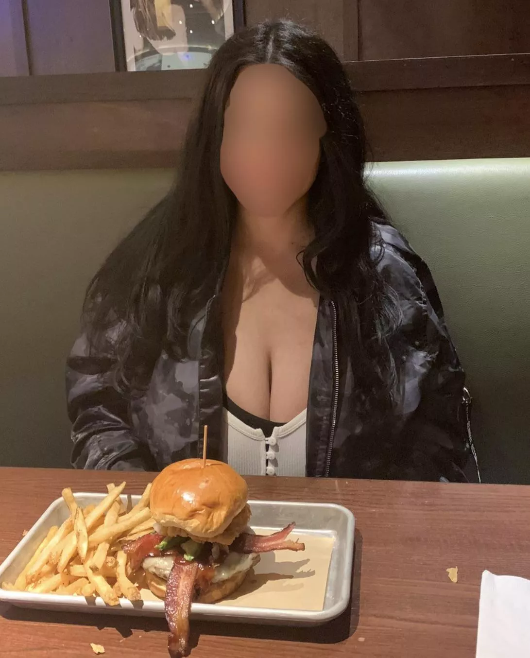 Our waiter couldn’t keep his eyes off them… posted by LuckyBoobBoyfriend