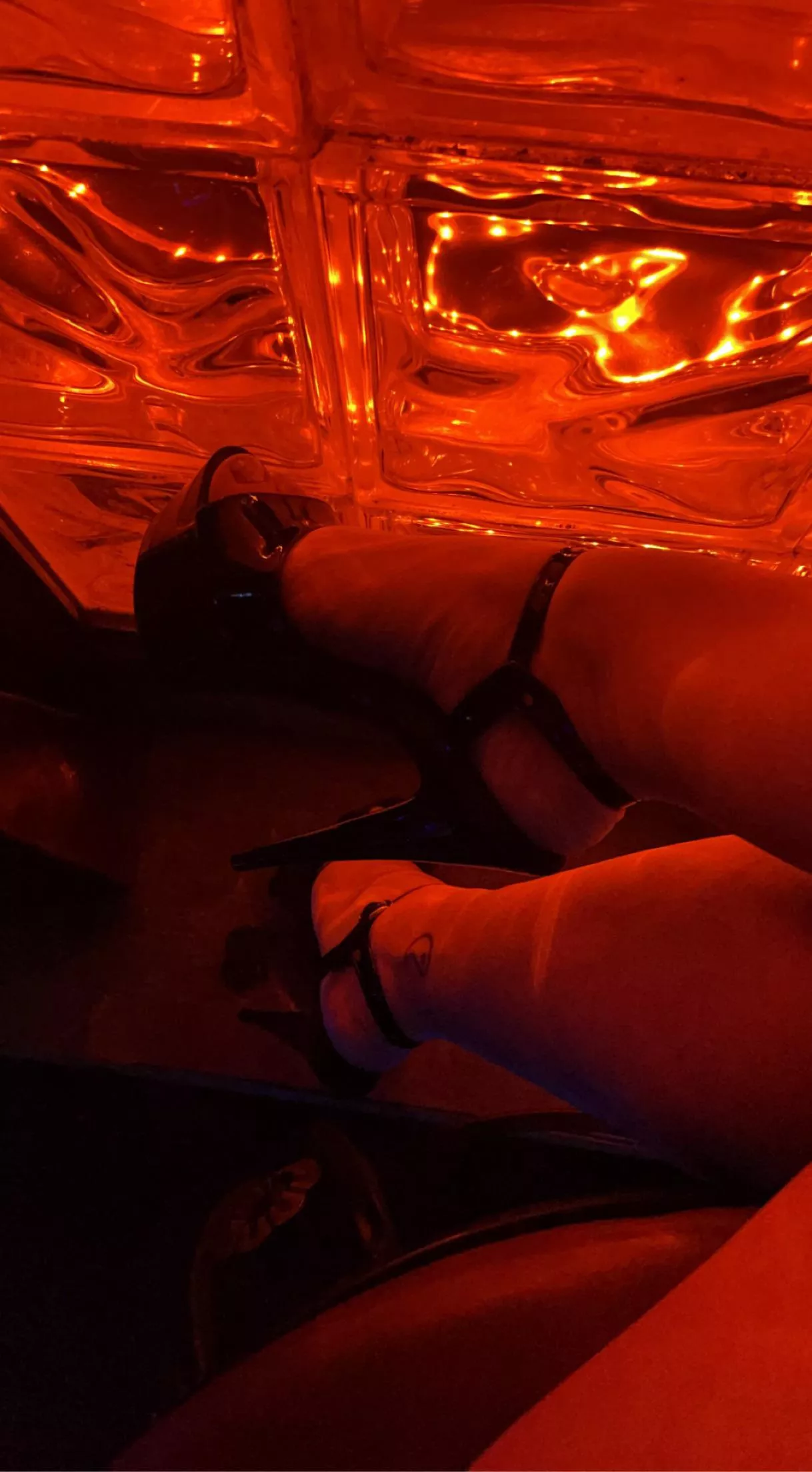 Out and about wearing my pleasers. posted by 7409755923