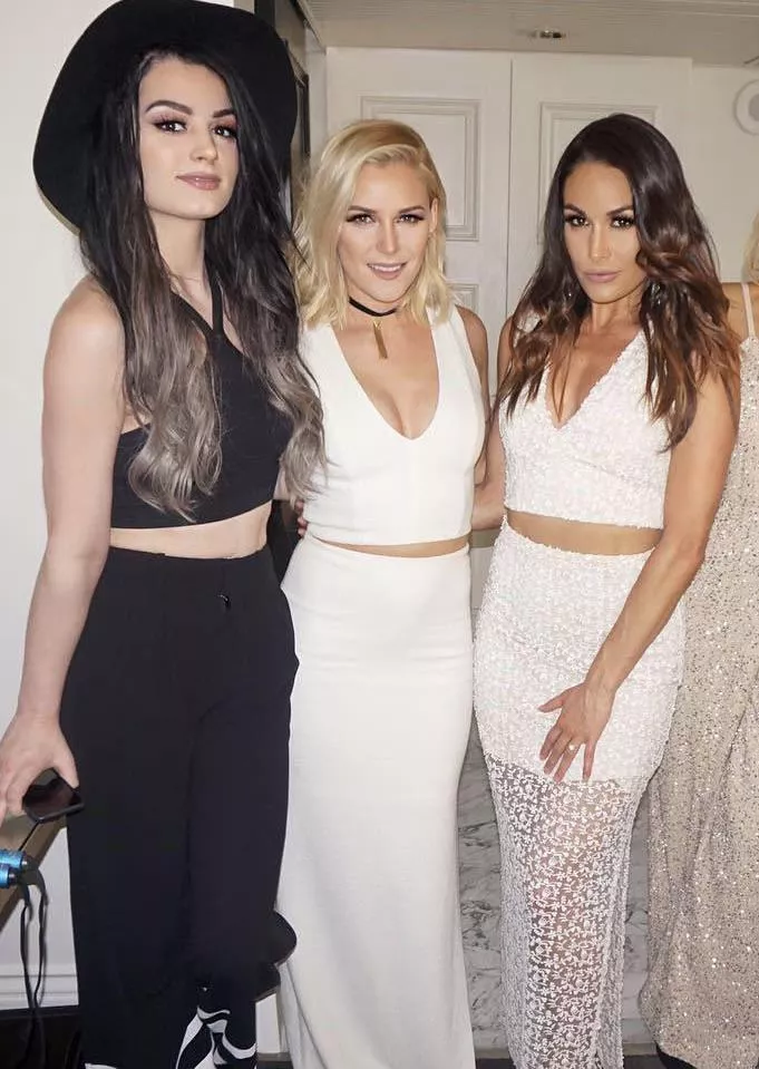 Paige, Renee Paquette, Brie Bella posted by yunaX2