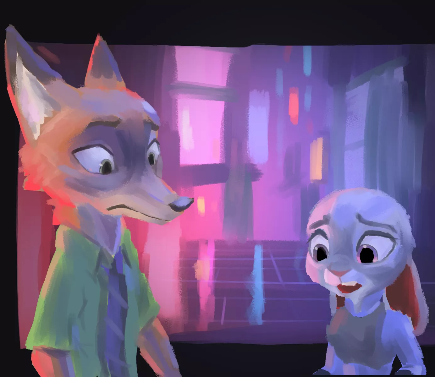 painted a lil zootopia thing :] posted by EnenraKage