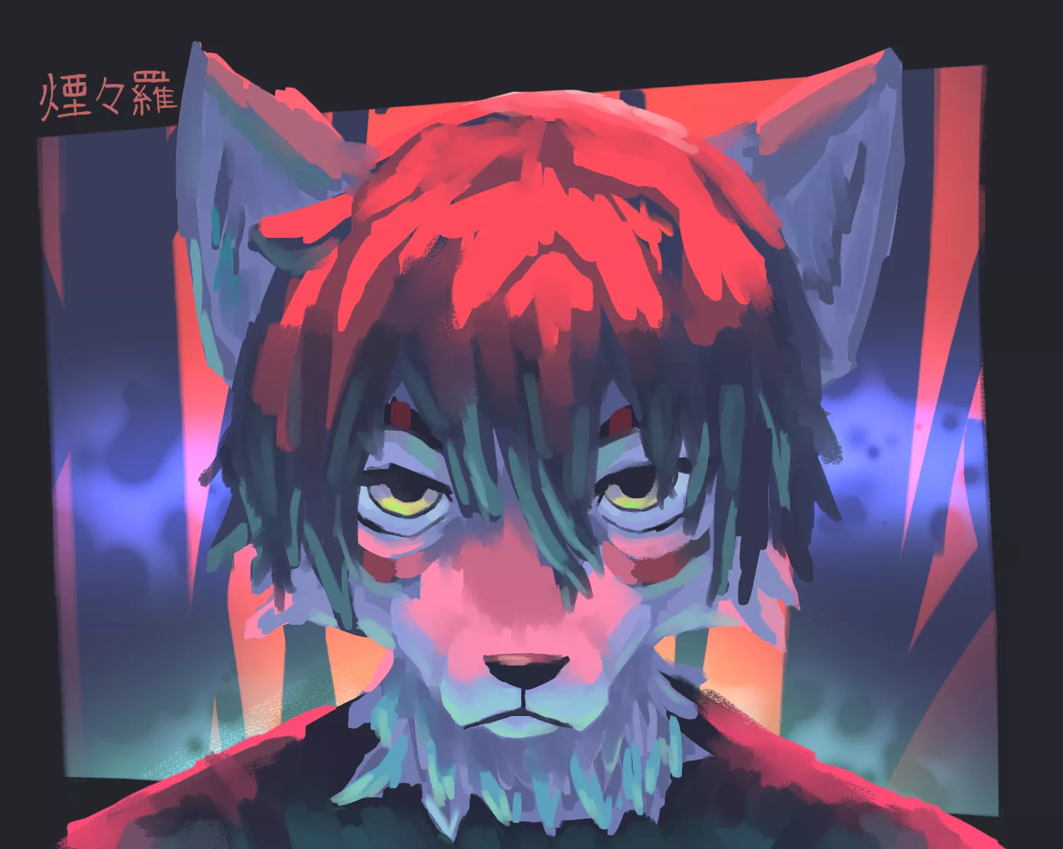 painted an edgy emo furry guy posted by EnenraKage