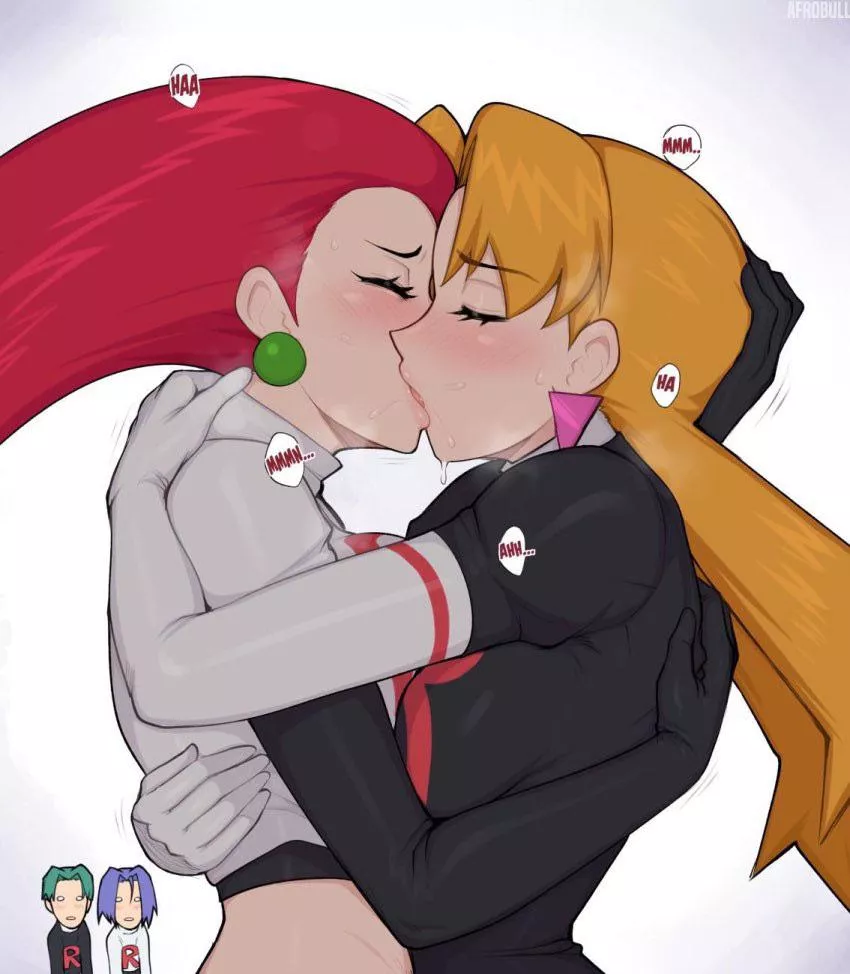 Passionate Team Rocket Kiss Mmmm… (Afro Bull) [Pokemon] posted by NuttyBiscuit23