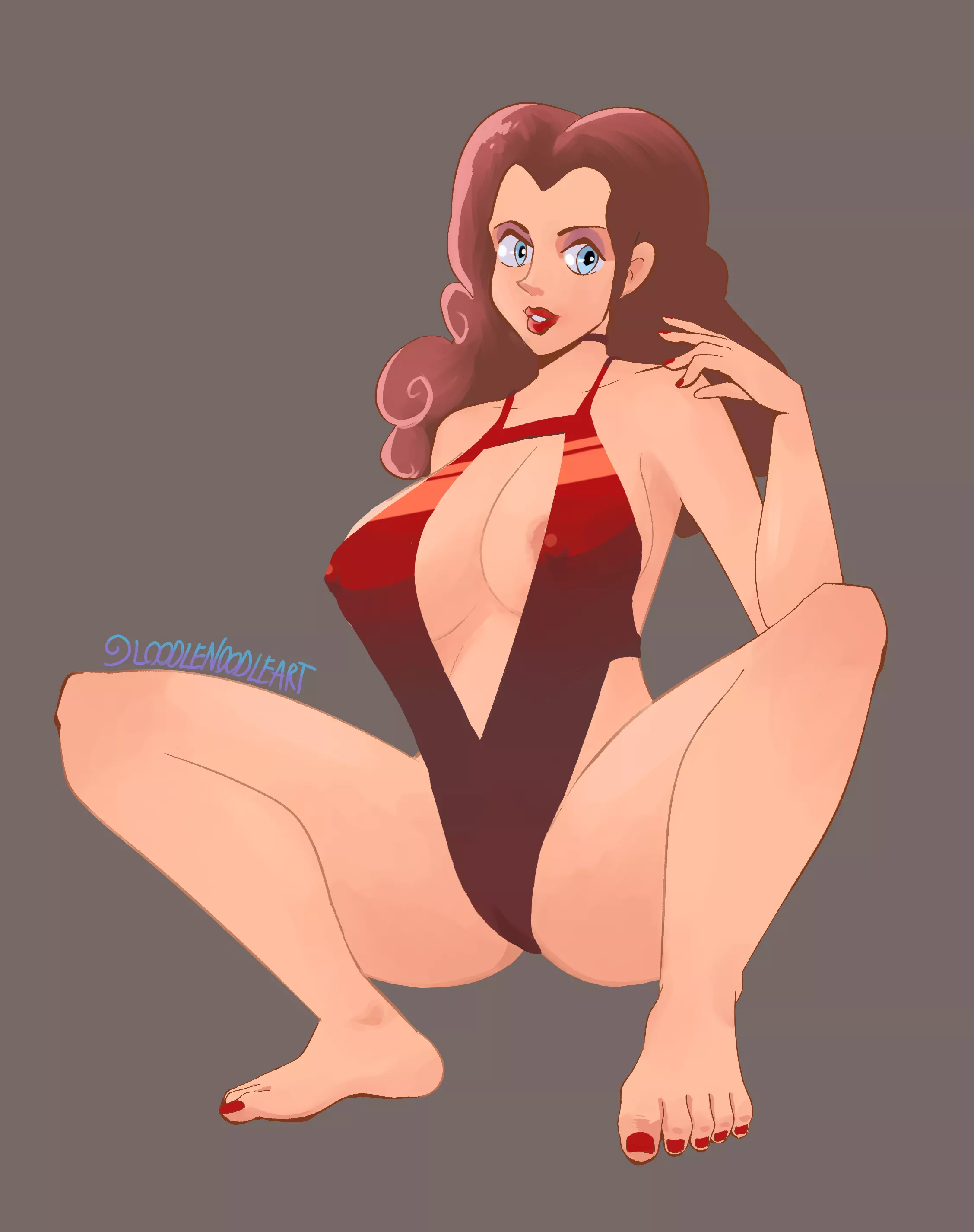 Pauline in Swimwear [Odyssey] (LoodleNoodleArt) posted by LoodlenoodleArt