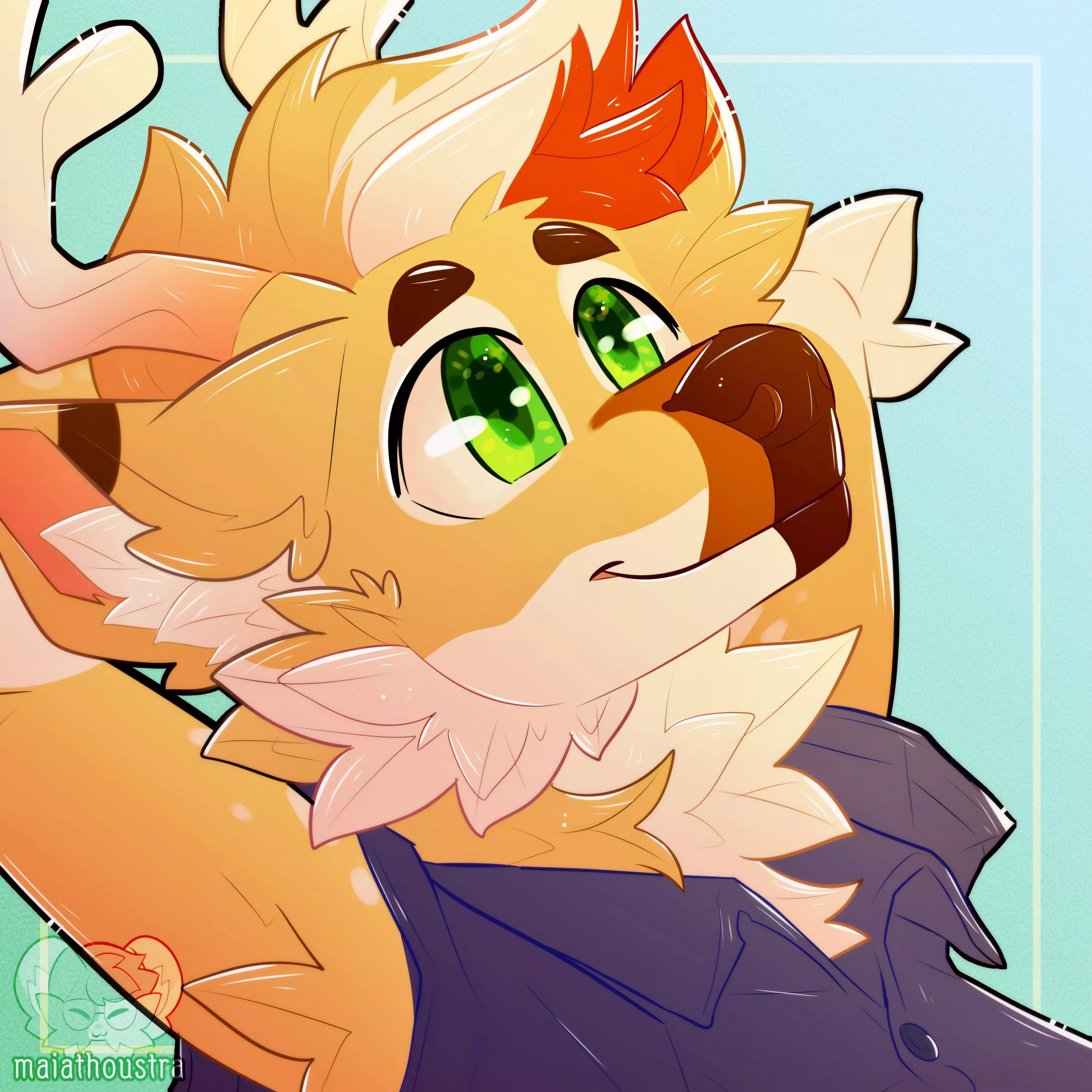 Peaceful deer ~ gift comm for Akira’s friend, art by me @maiathoustra posted by maiathoustra