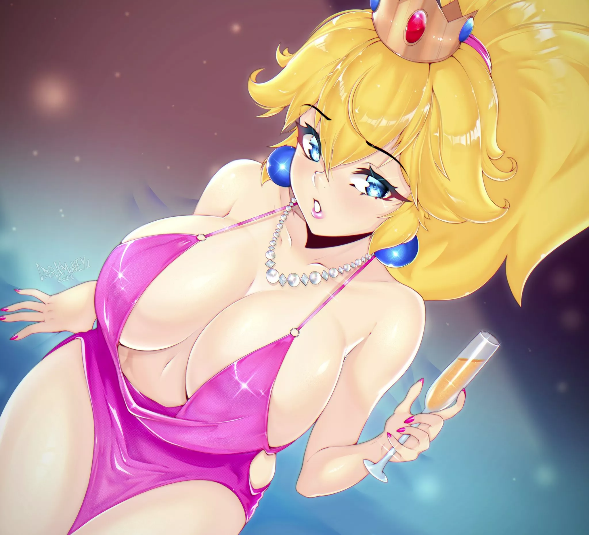 Peach - A Peachy New Year (Darkmoney1) [Super Mario Bros.] posted by Kuro-Oji