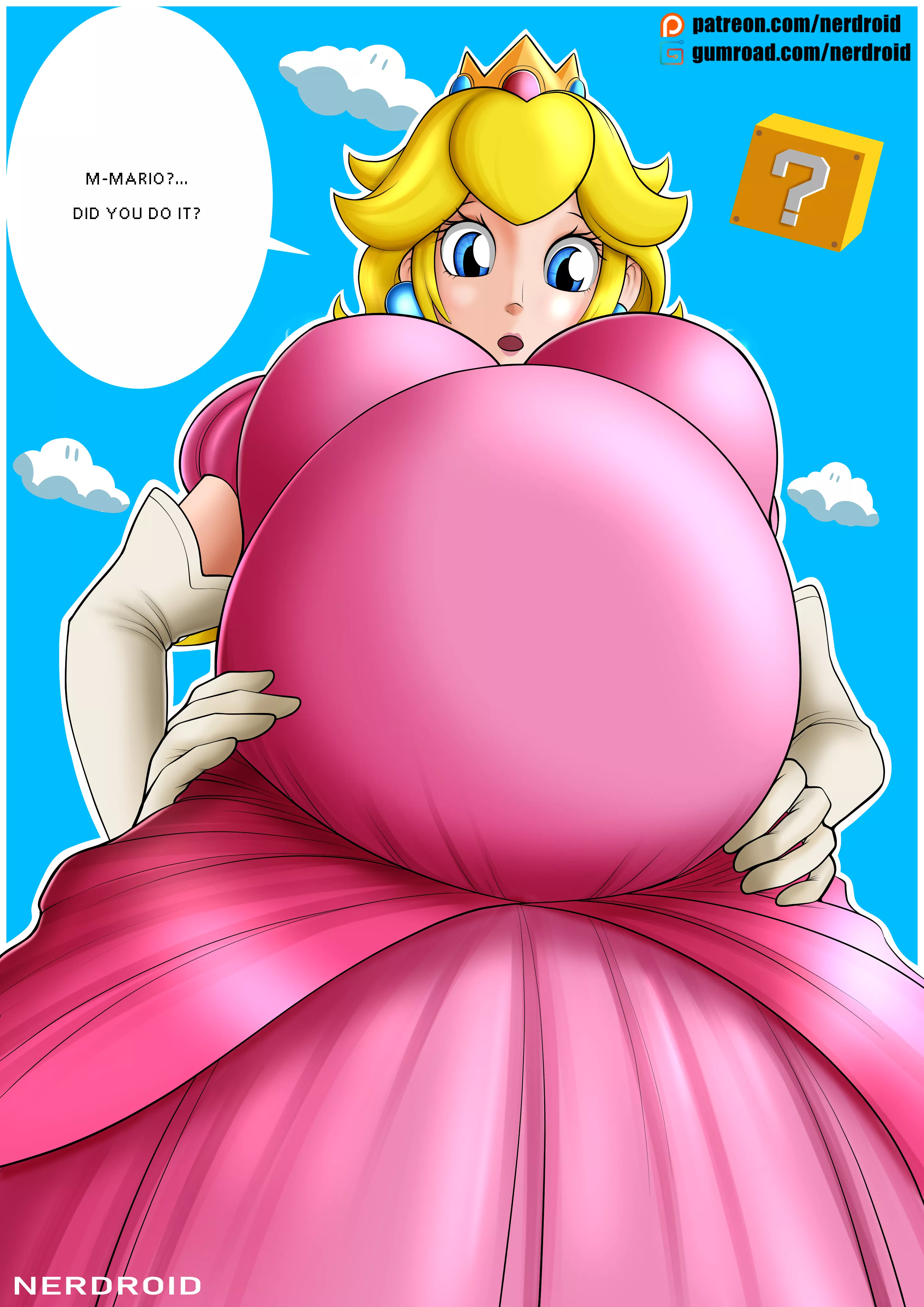 Peach pregnant - Art by me(NerDroid) posted by Ner-Droid