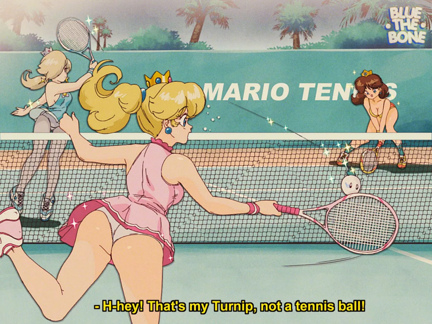 Peach, Rosalina & Daisy on a game of Tennis (BlueTheBone) posted by definitelynotaiko