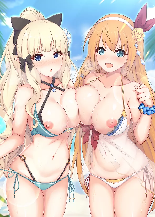 Pecorine & Saren showing off their perfect tits posted by Henthigh_Senpai