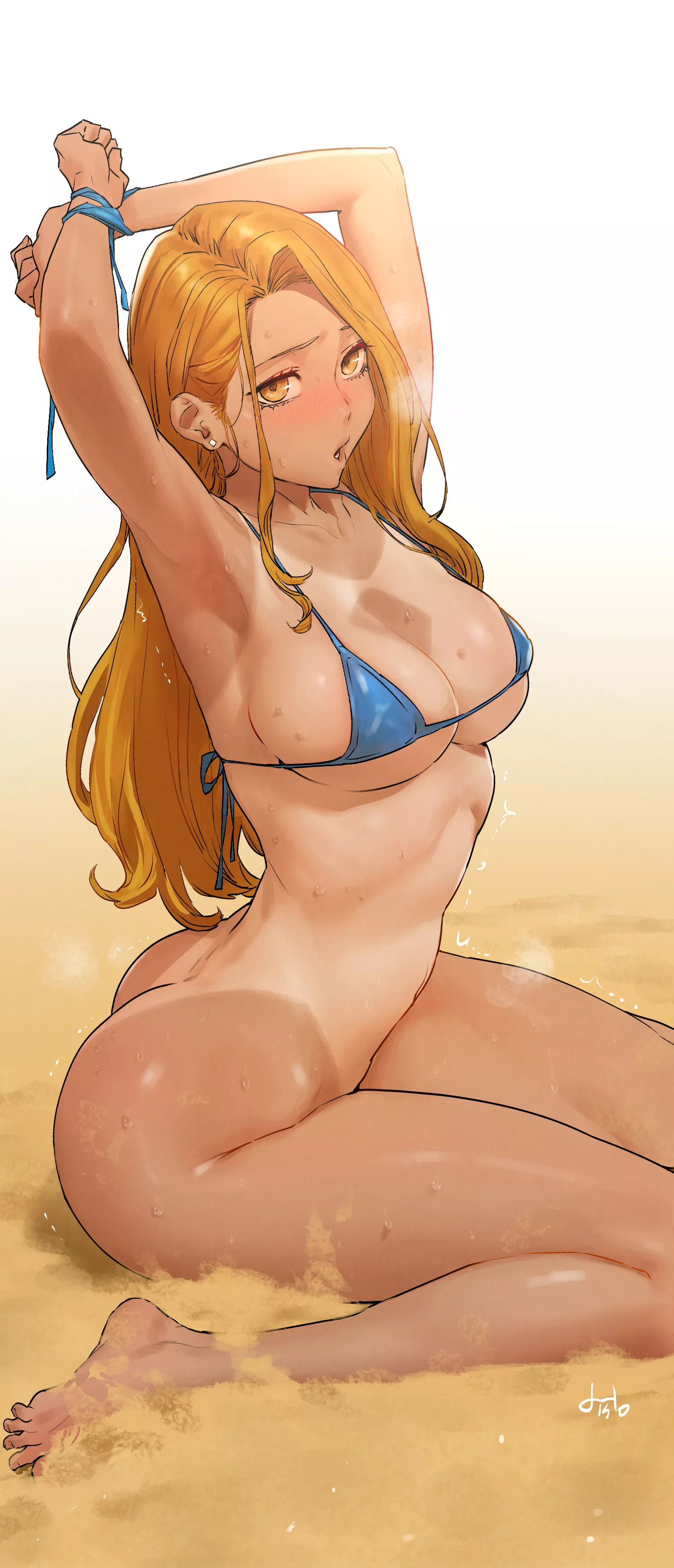 Perfect body at the beach posted by Lazhen