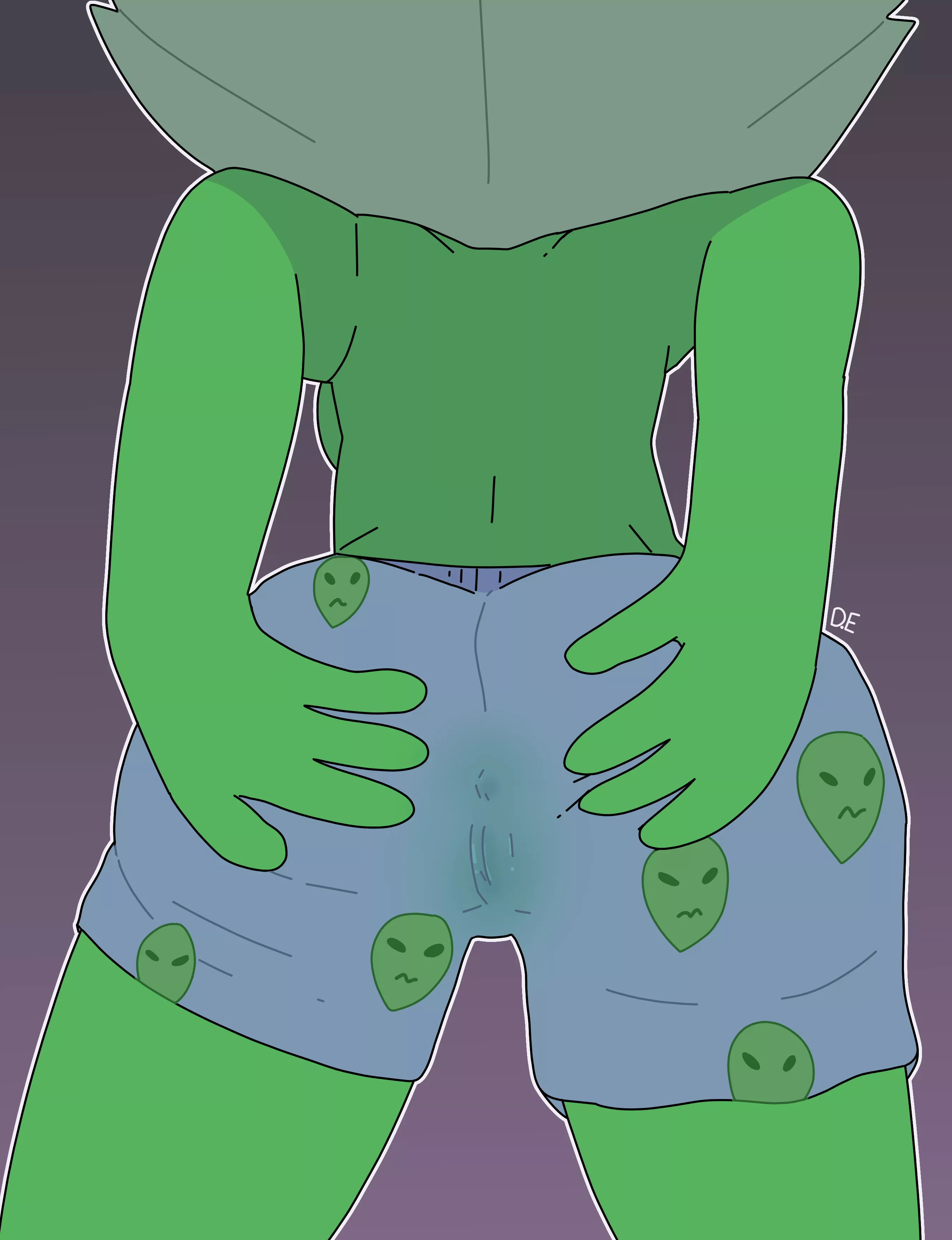 Peridot porn, spreading through her shorts posted by Drawinecchi