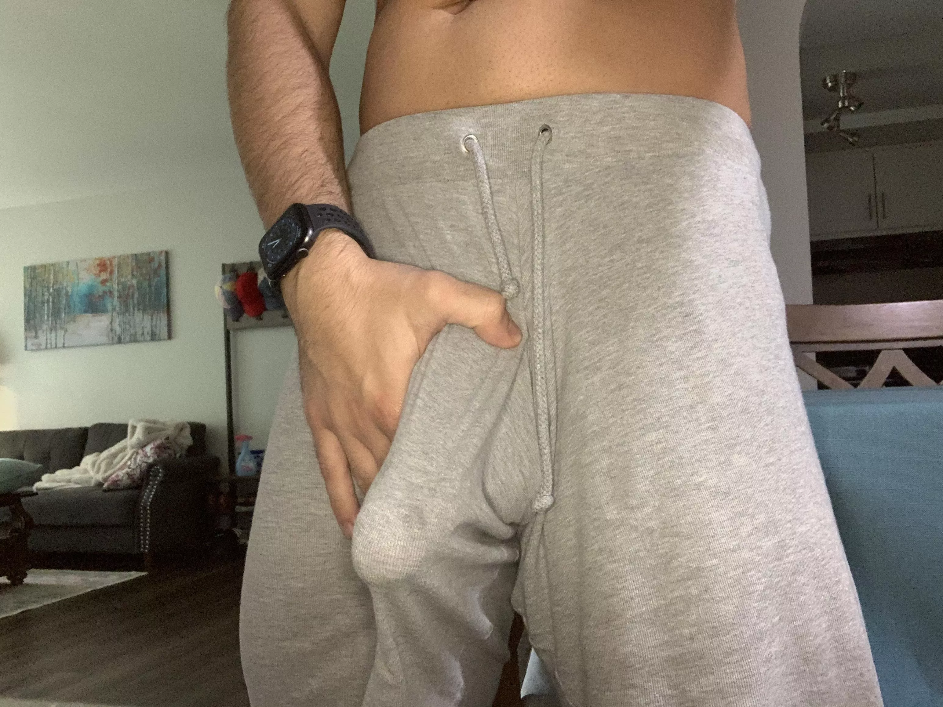 Perks of sweatpants season (ignore the wet spot😬) posted by Dudely9378