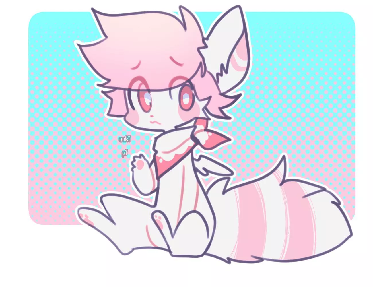 Pink dog does a lil wave posted by Uukipi