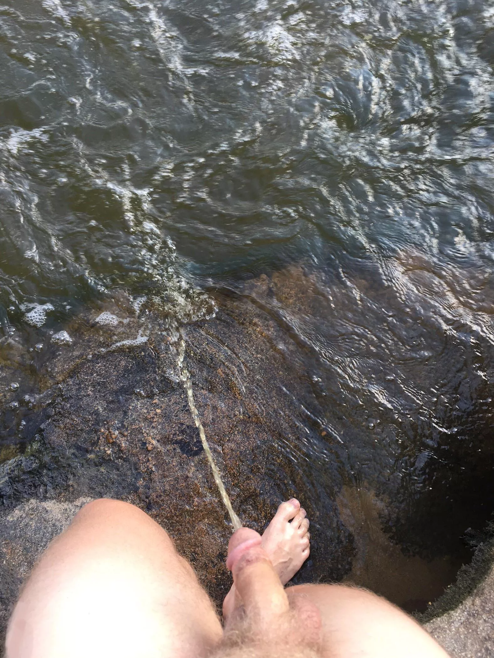 Pissing at the river earlier posted by cheburashkafag