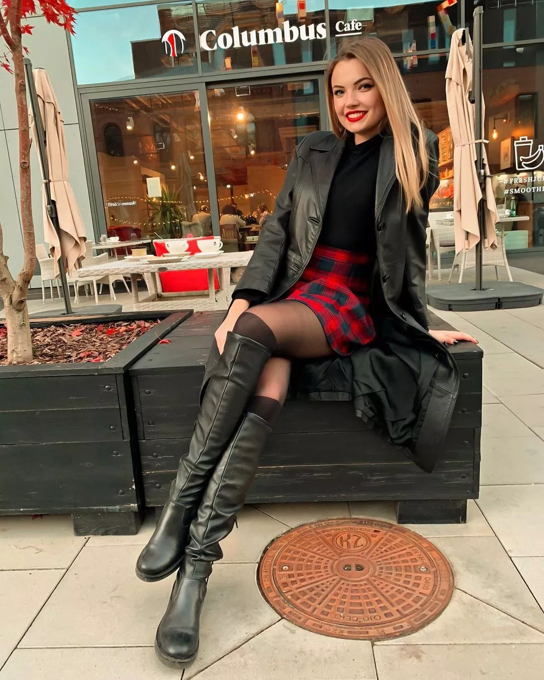 Plaid skirt and tights posted by jpx82