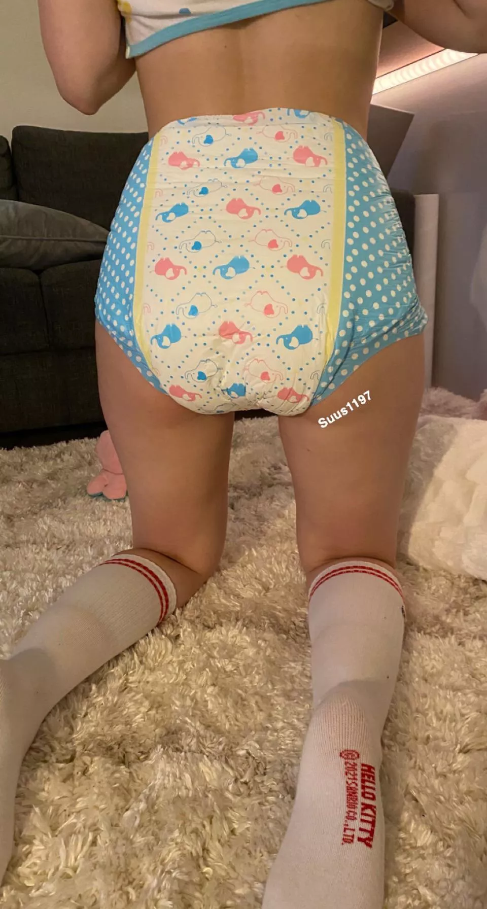 Playtime in my cutest diaper😍😍 If u have suggestions for special content for my loverfans account sent me a message❤️ posted by suus1197