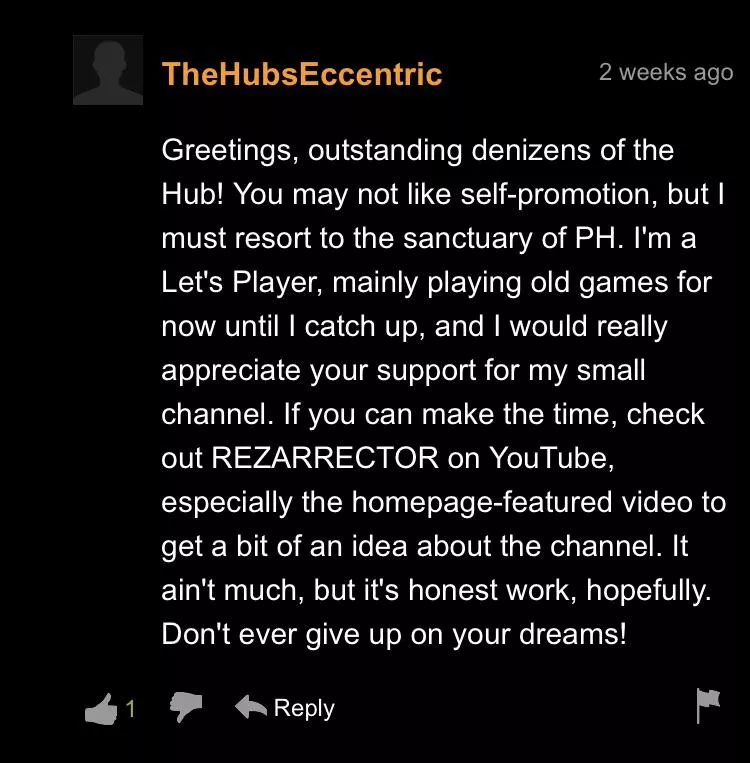 Plugging yt in ph comments damn posted by DarthHideous7909