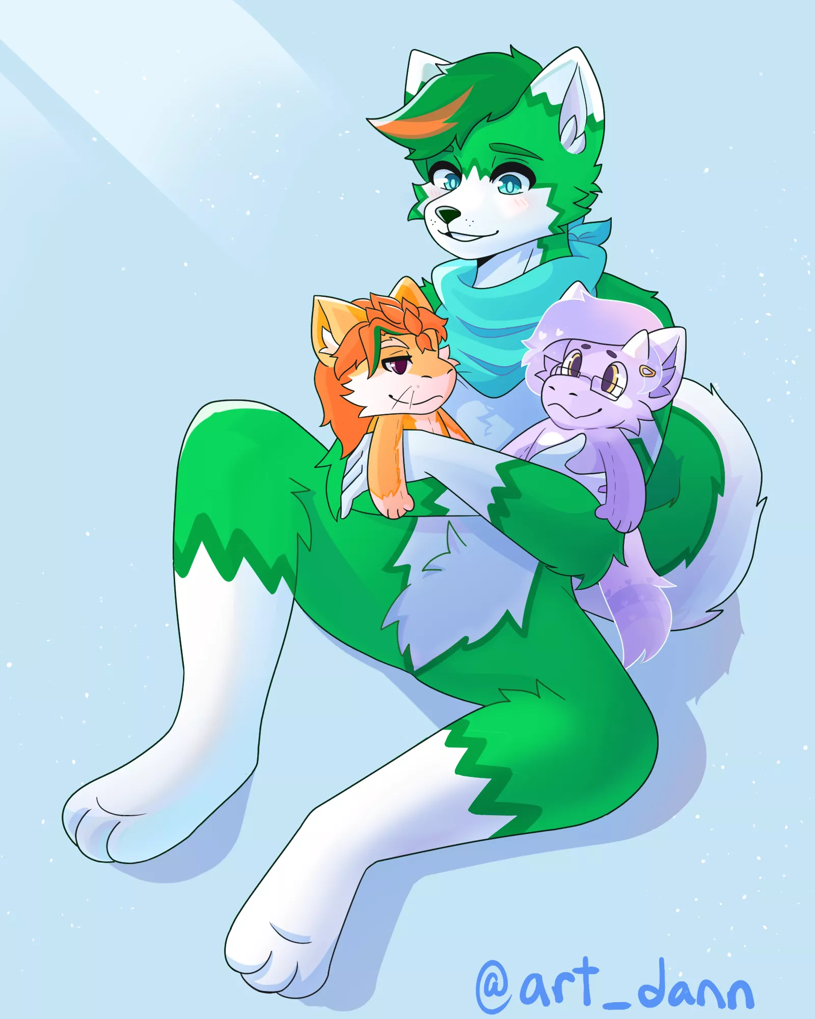 Plushie hugs!! (art by me / @art_dann on Twitter) posted by AllTheamiibo