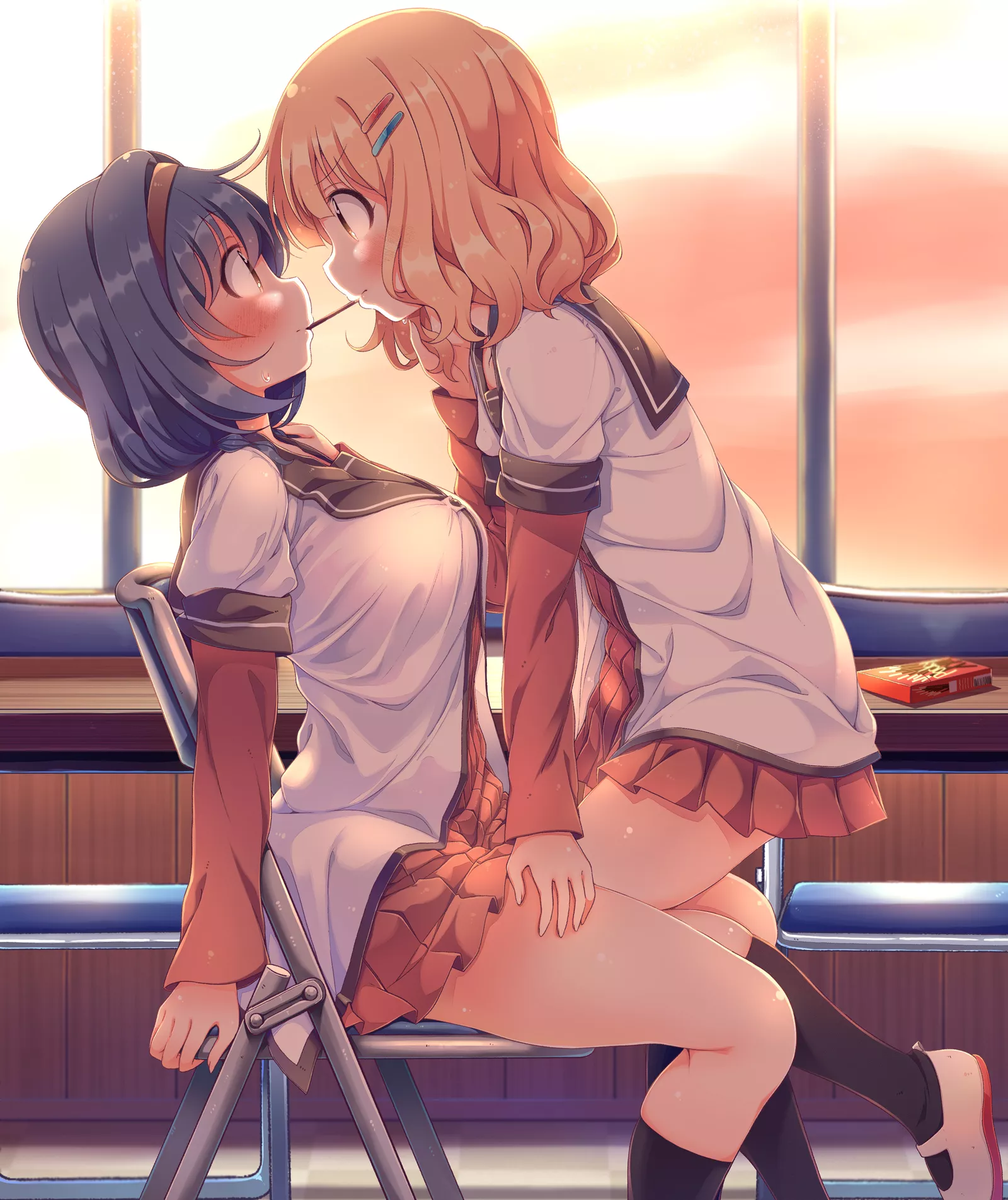 Pocky Game [Yuru Yuri] posted by faustol