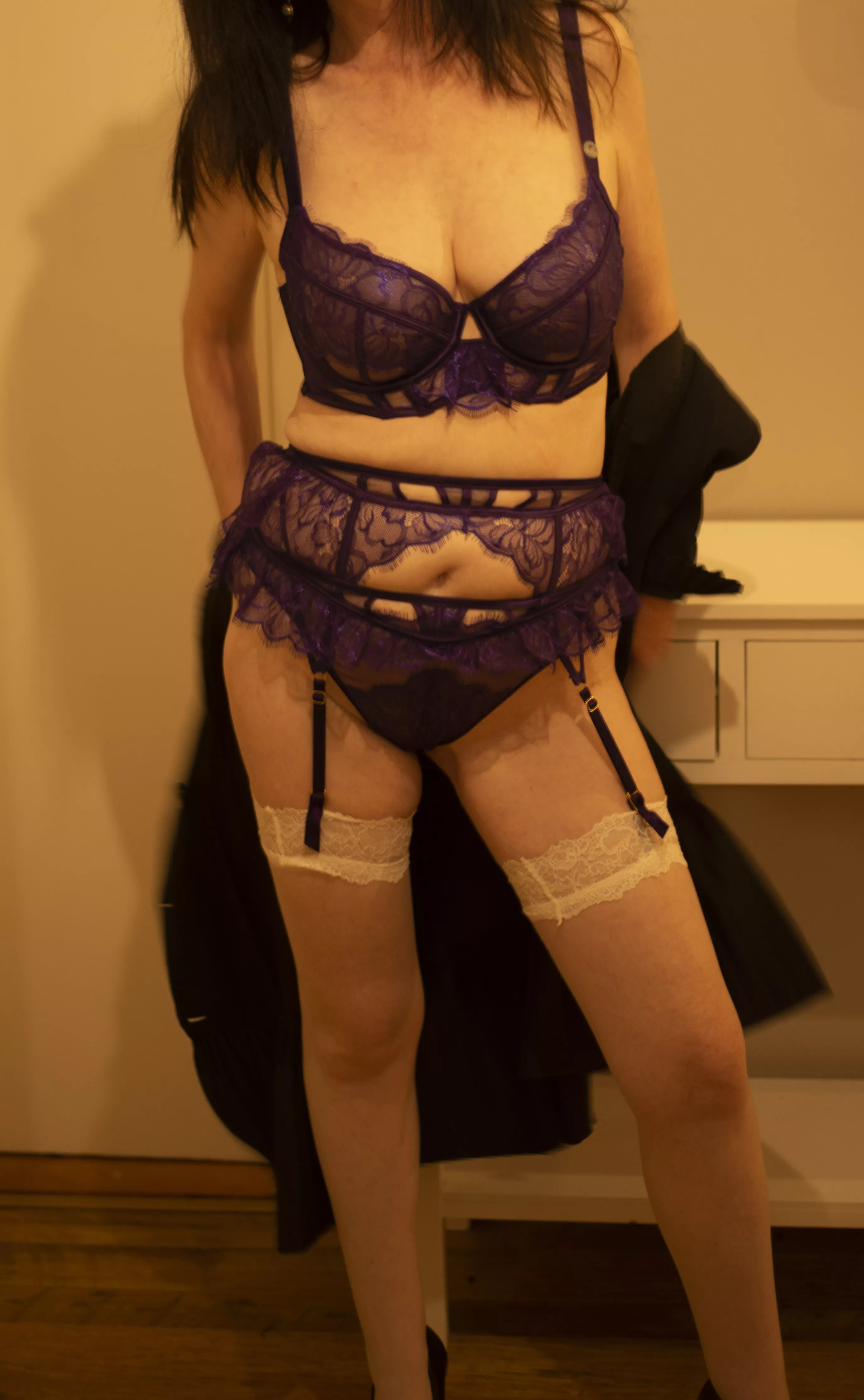 Posing in my new Christmas lingerie posted by MatureSara