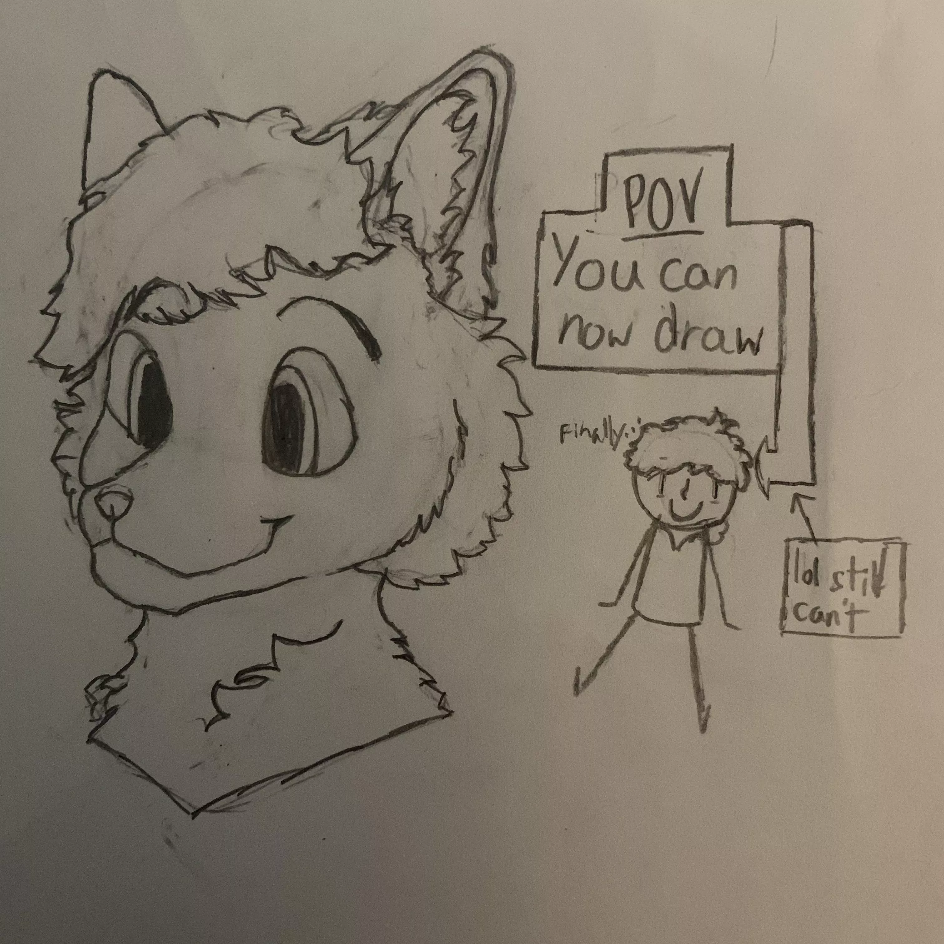 POV: I can now draw, and finally have a fursona :) posted by TankmanUgh